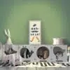 Lampe moustache allumée