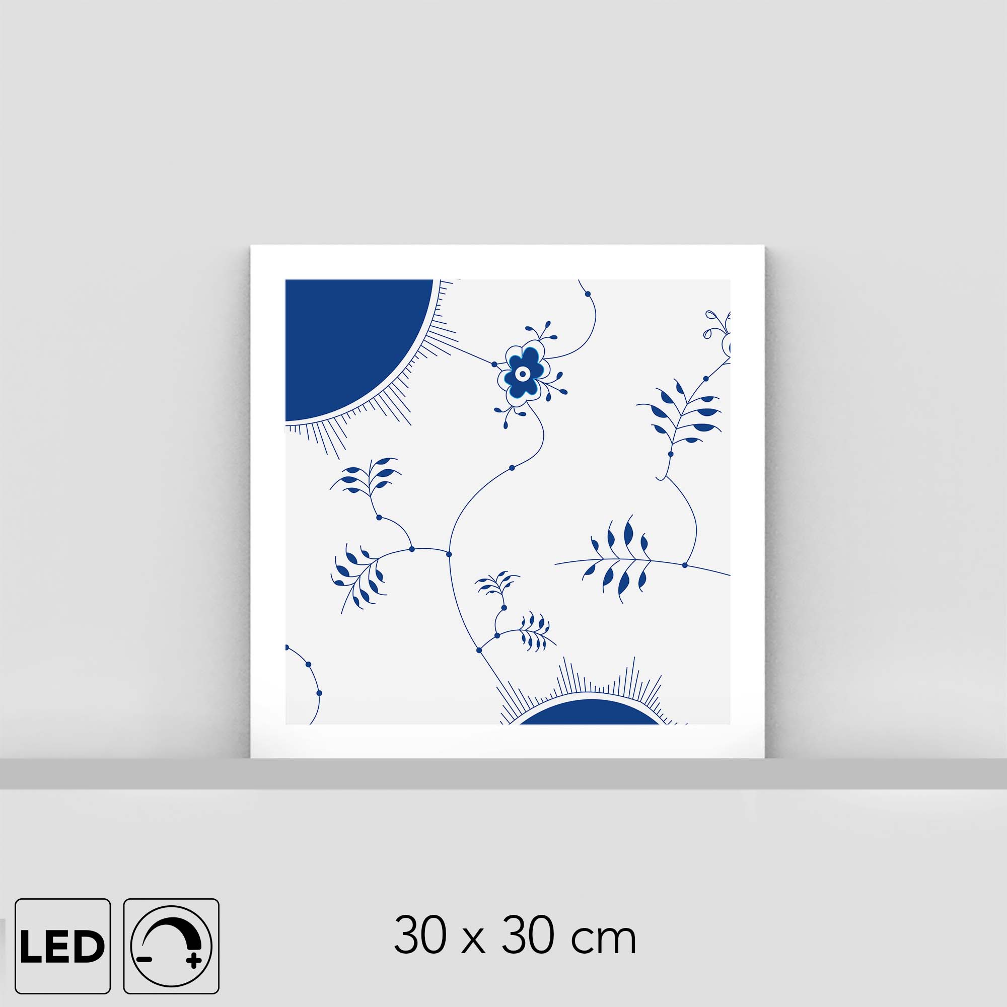 Lampe bleue 30x30cm visuel de Mo.A | Lumeninside