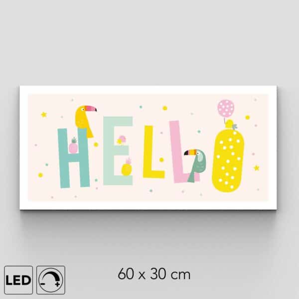 Applique murale toucan rose horizontale
