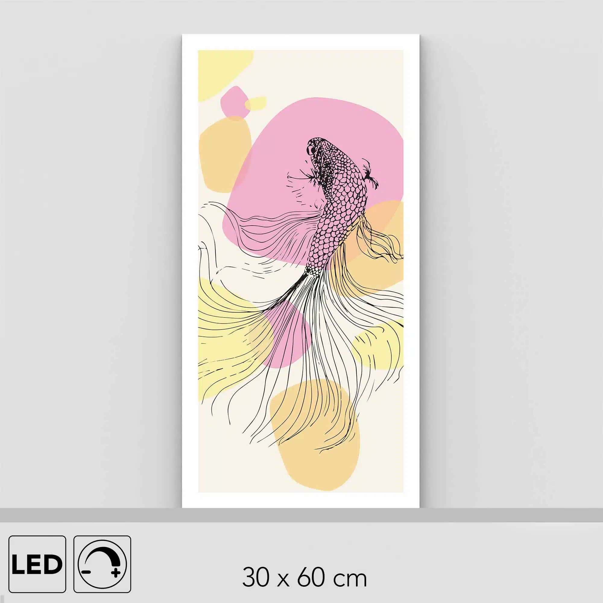Lampe poisson chat verticale Lampe poisson chat verticale