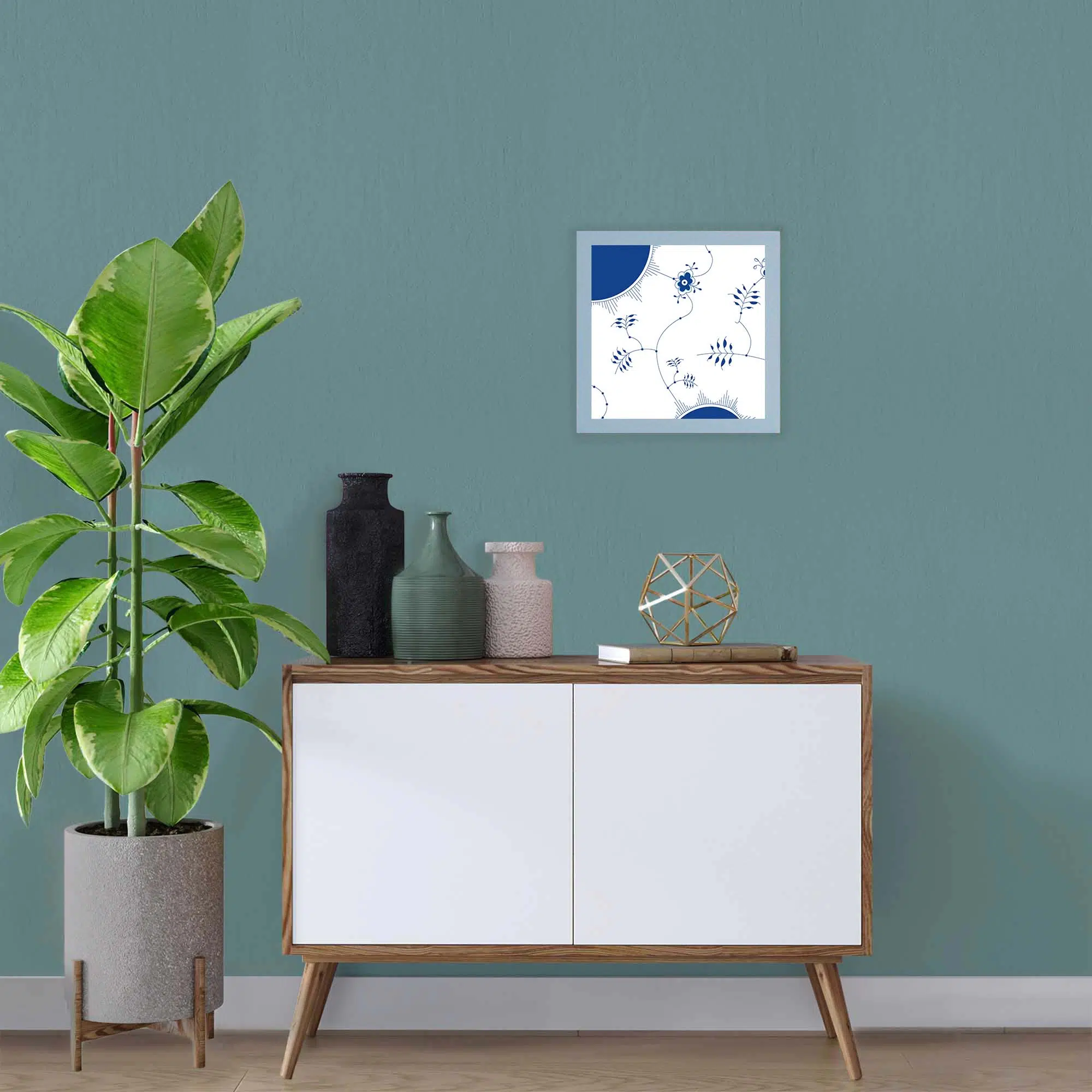 Applique murale bleue éteinte Applique murale bleue éteinte