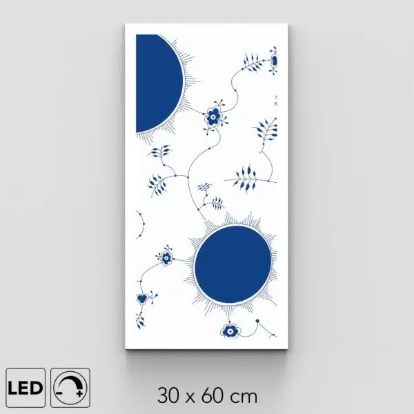 Applique murale bleue verticale