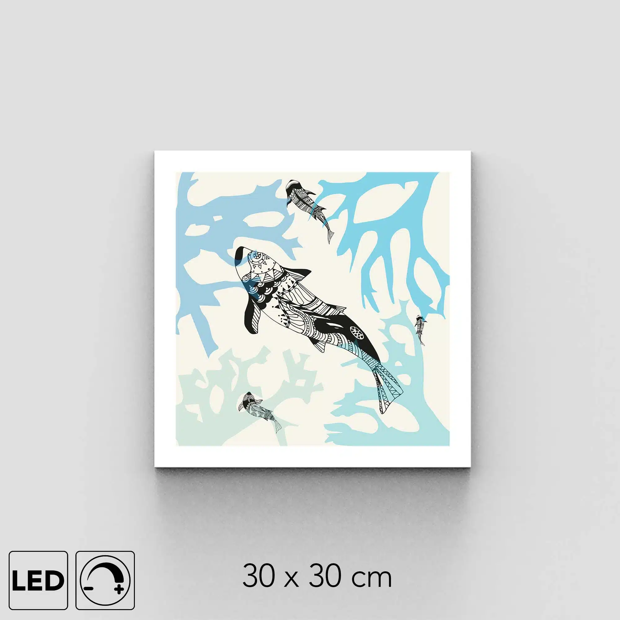 Applique murale carpe koi bleue Applique murale carpe koi bleue