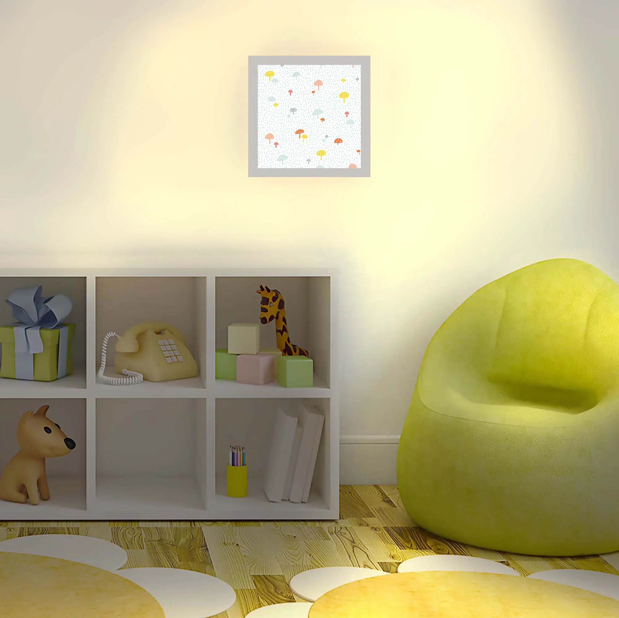 Applique murale champignon allumée Applique murale champignon allumée