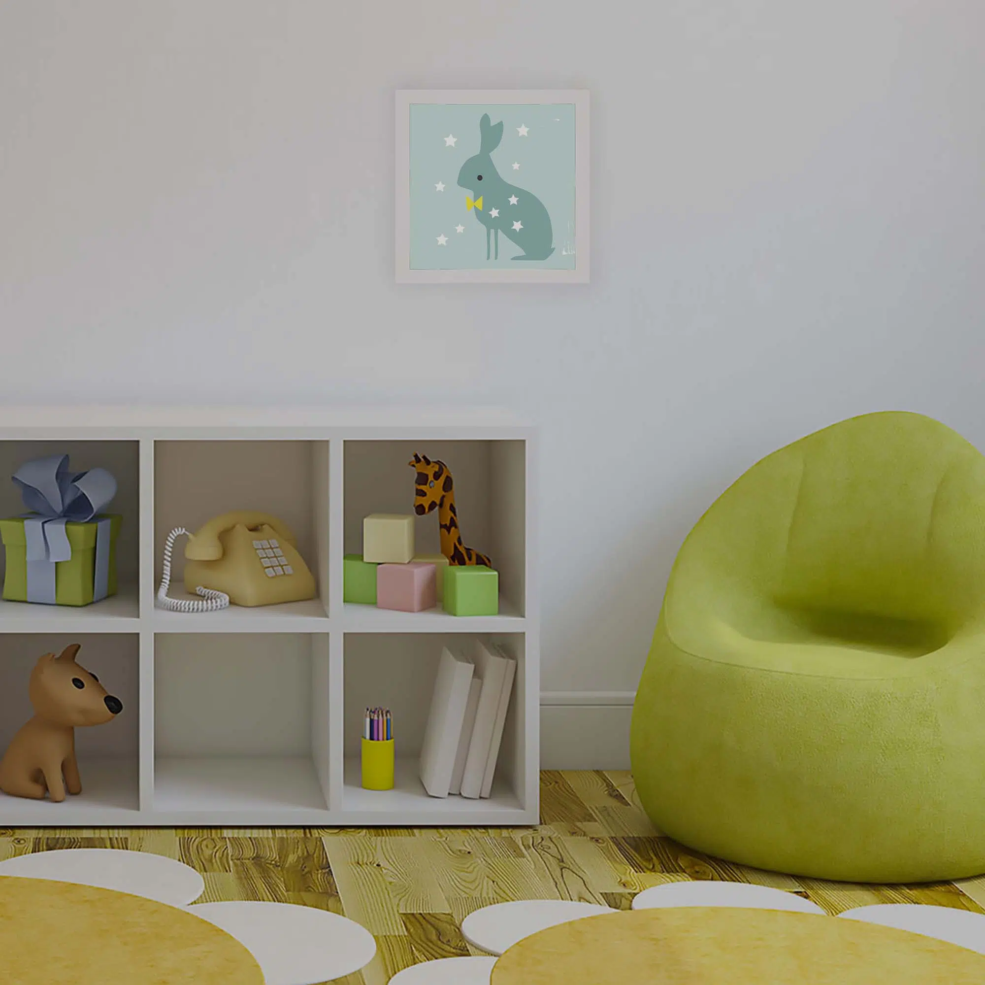 Applique murale fête lapin éteinte Applique murale fête lapin éteinte