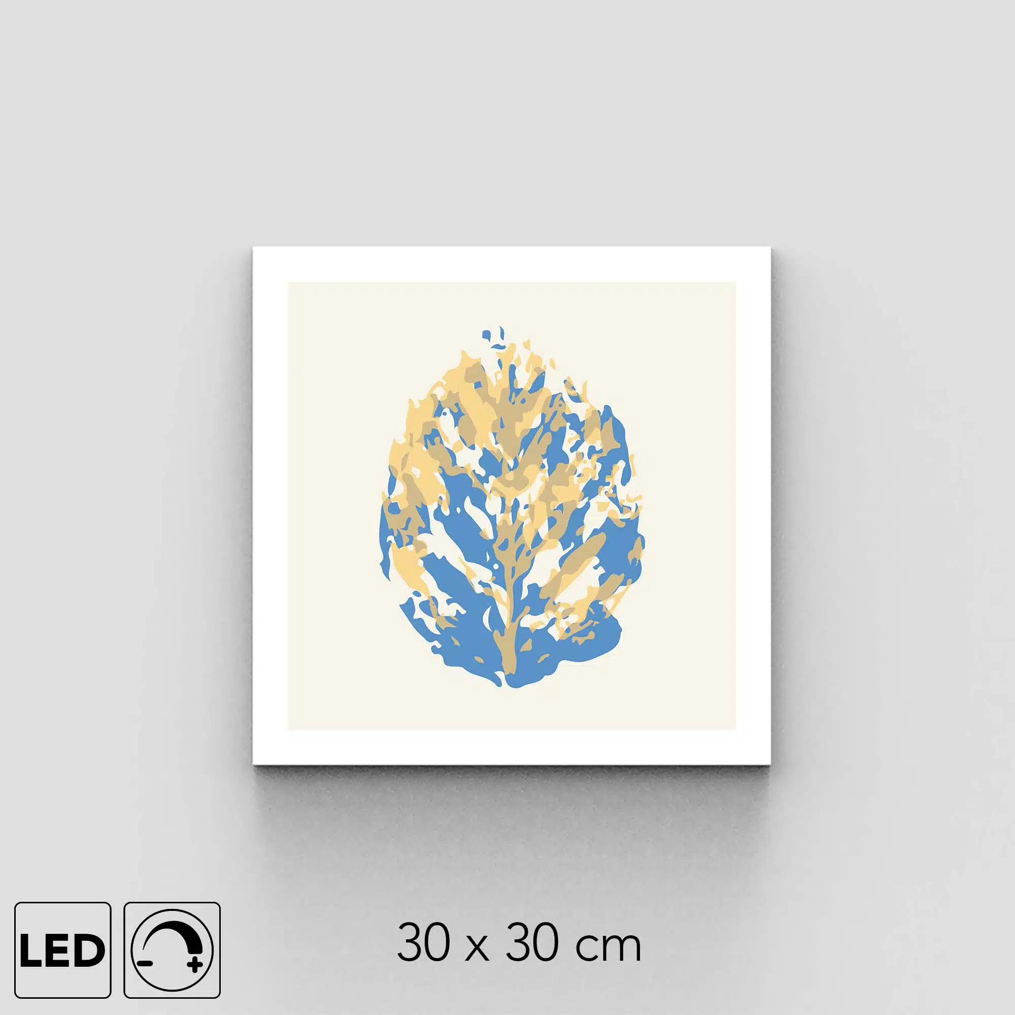 Applique murale feuille jaune et bleue Applique murale feuille jaune et bleue