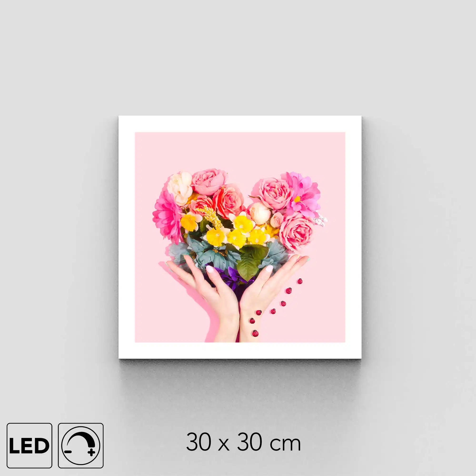 applique-murale-fleur rose