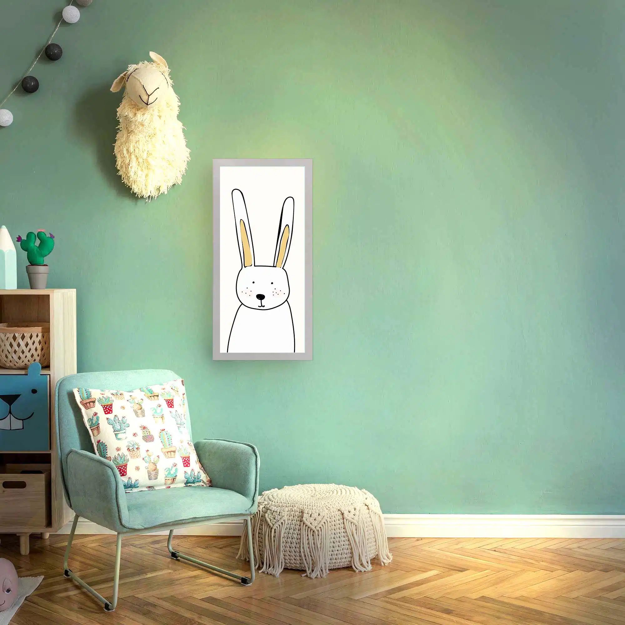 Applique murale lapin allumée Applique murale lapin allumée