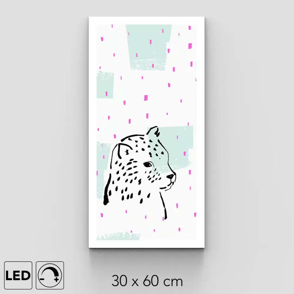 Applique murale léopard verticale