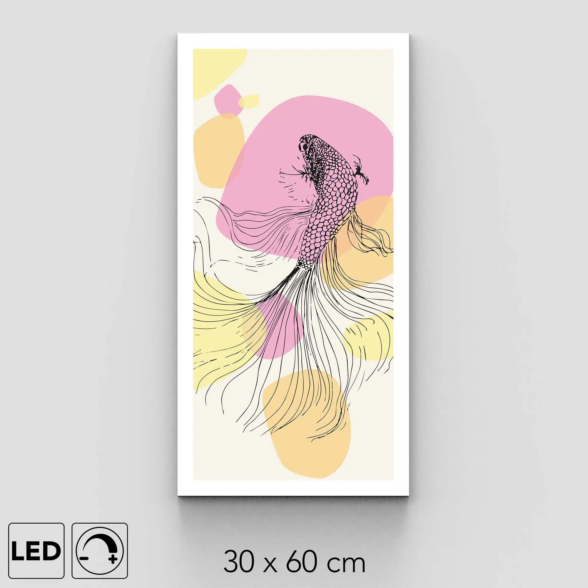 Applique murale poisson chat verticale Applique murale poisson chat verticale