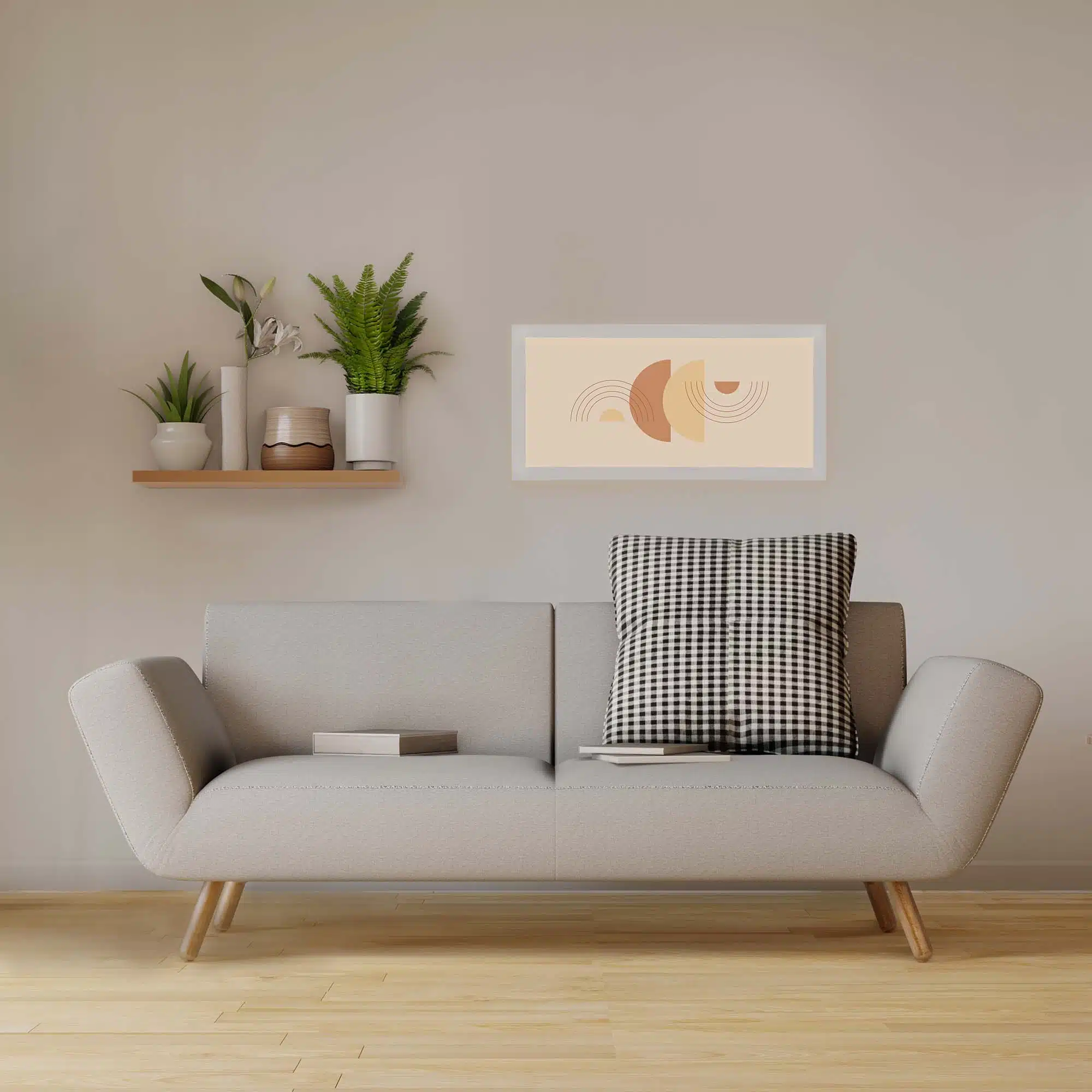 Applique murale taupe horizontale éteinte Applique murale taupe horizontale éteinte