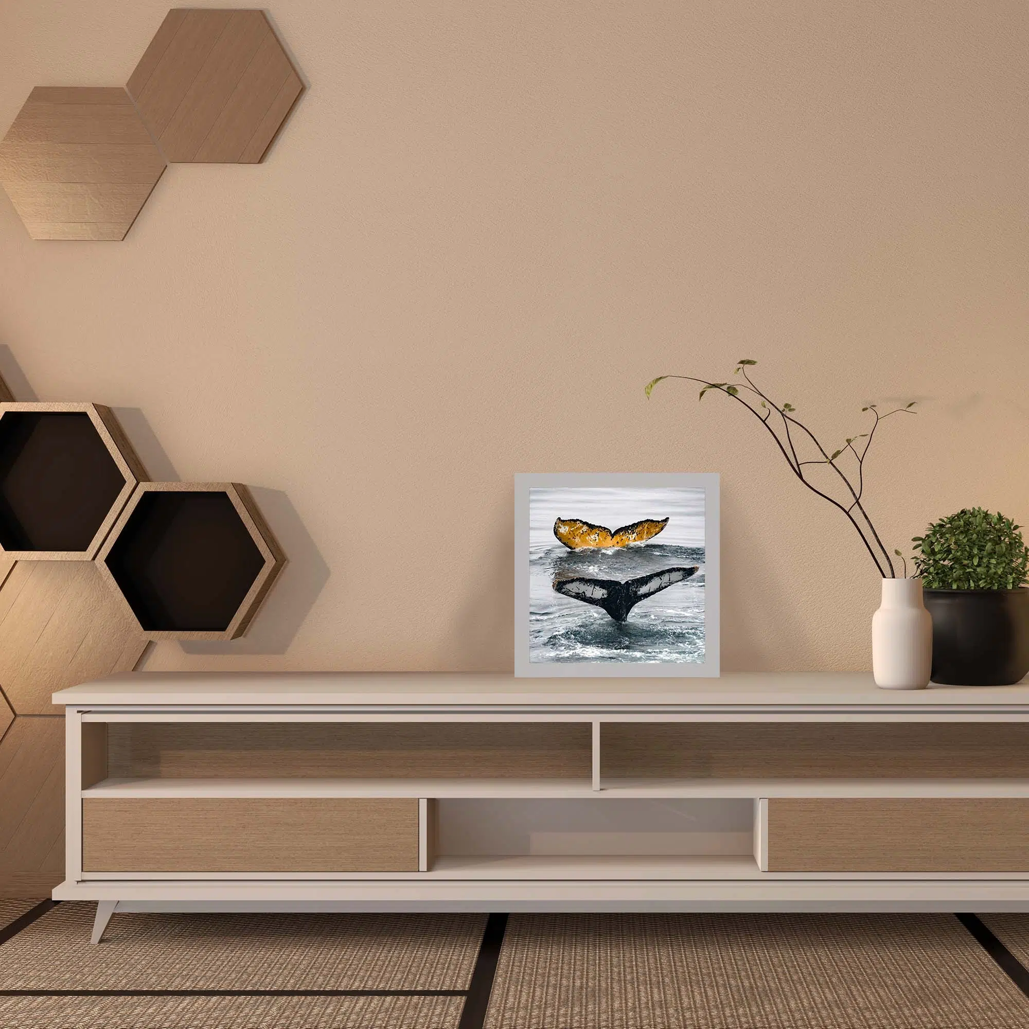 Lampe baleines éteinte Lampe baleines éteinte