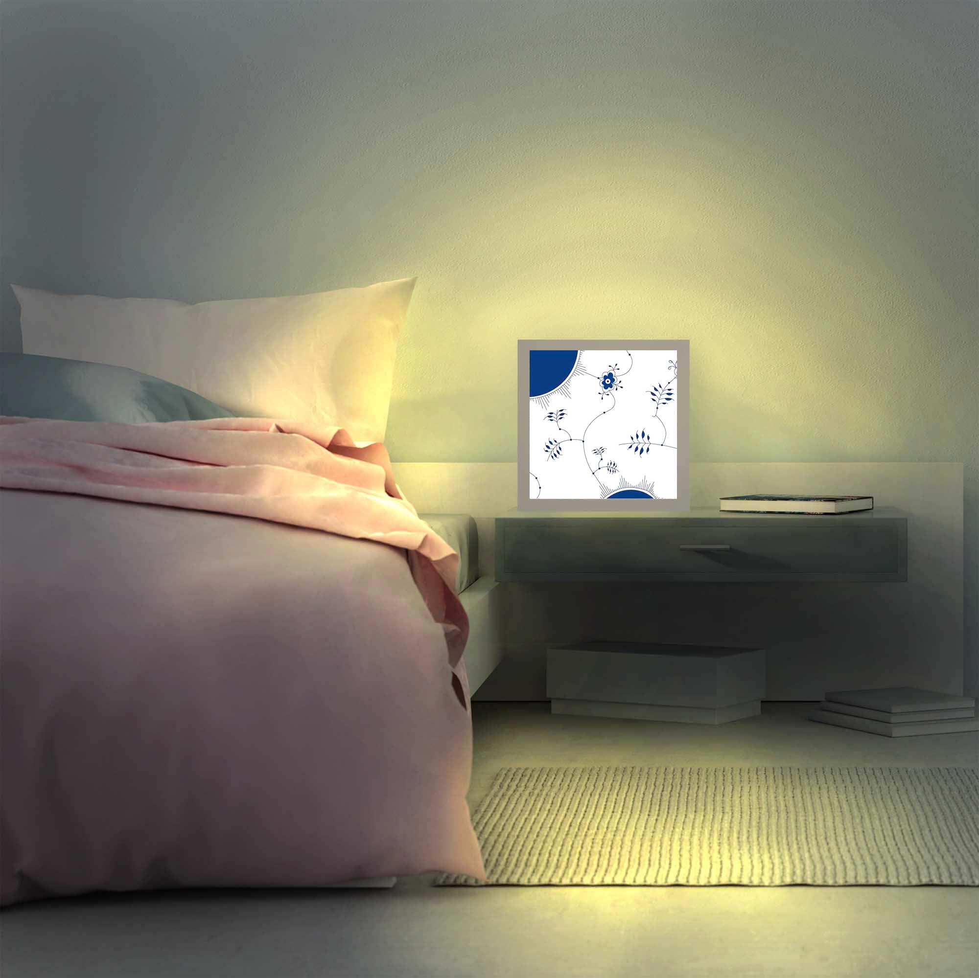 Lampe bleue 30x30cm visuel de Mo.A | Lumeninside