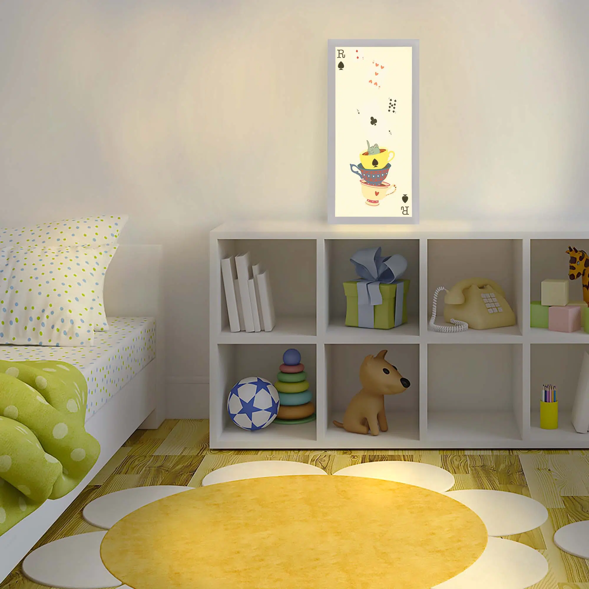 Lampe carte allumée Lampe carte allumée
