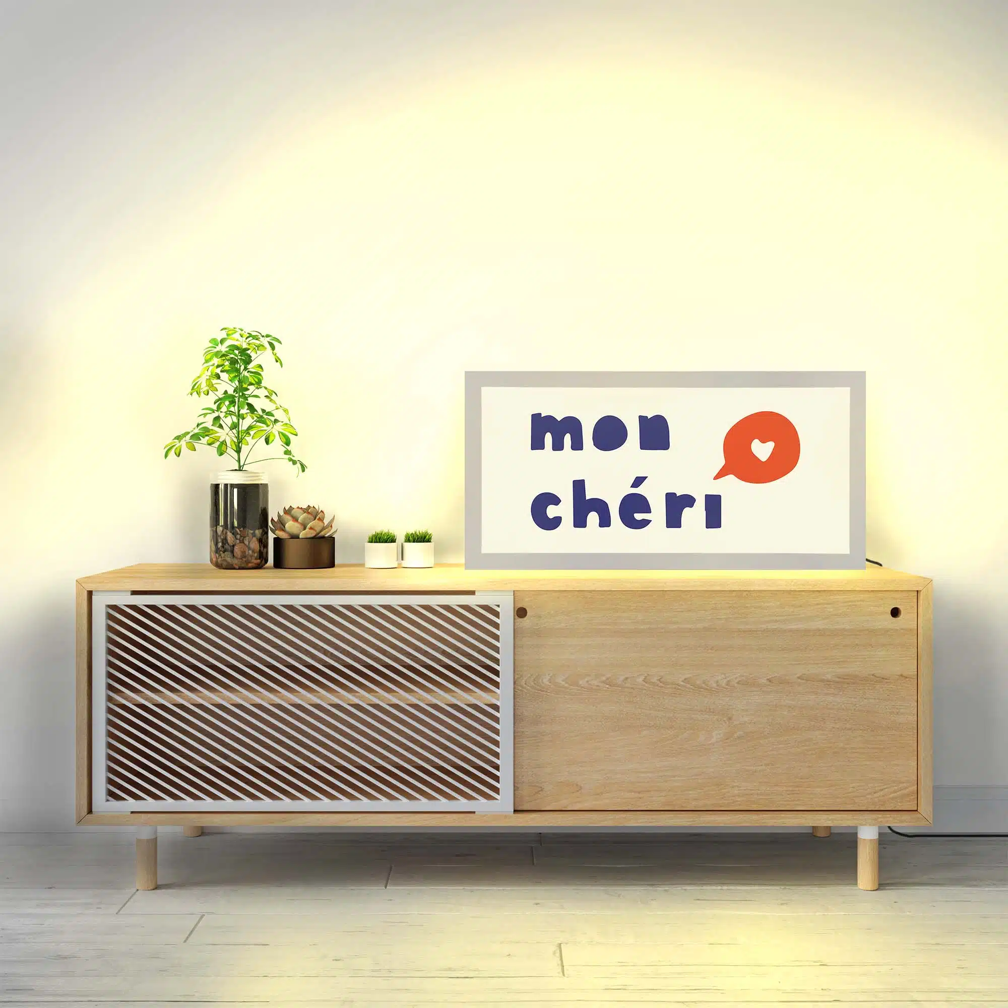 Lampe chéri allumée Lampe chéri allumée