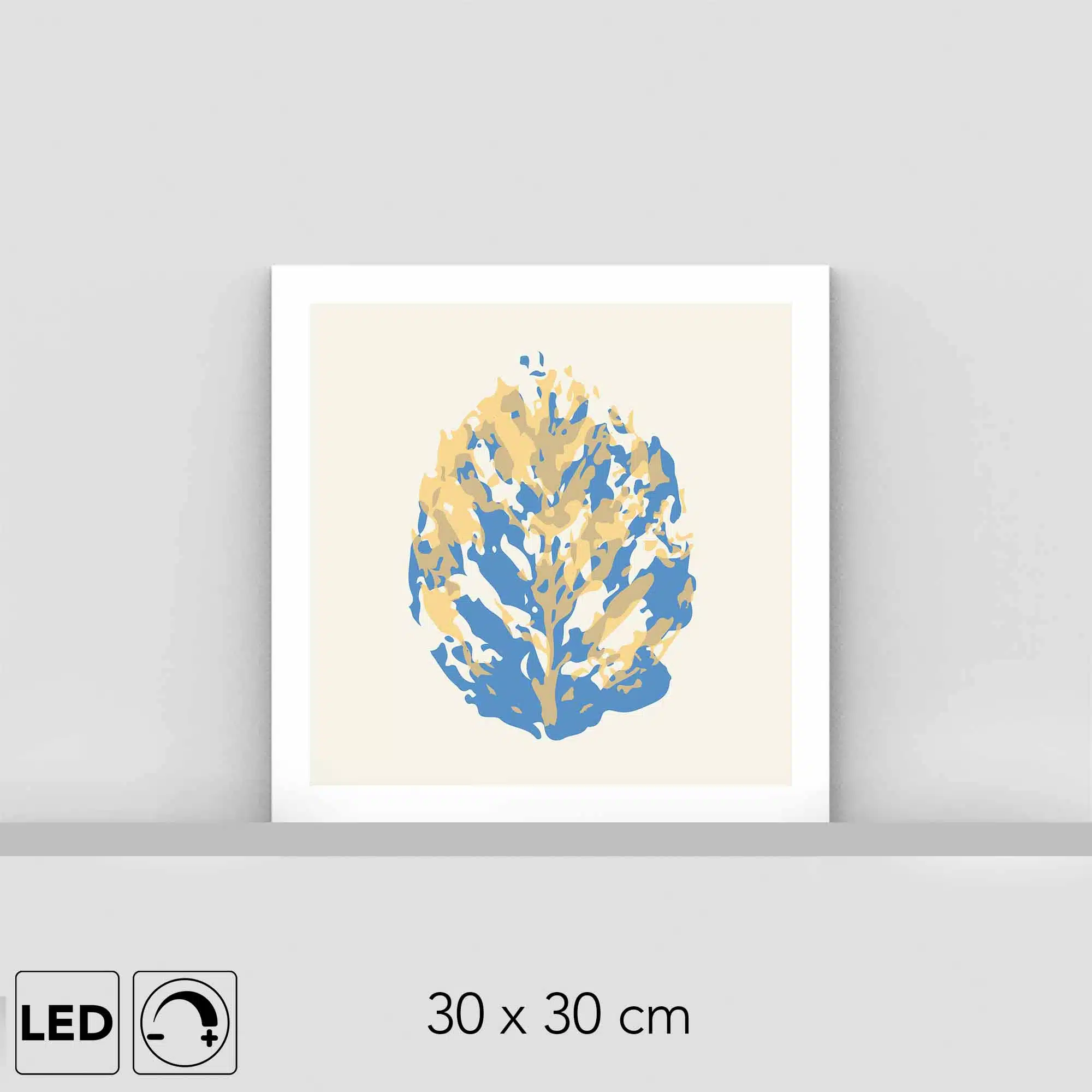Lampe feuille jaune et bleue Lampe feuille jaune et bleue