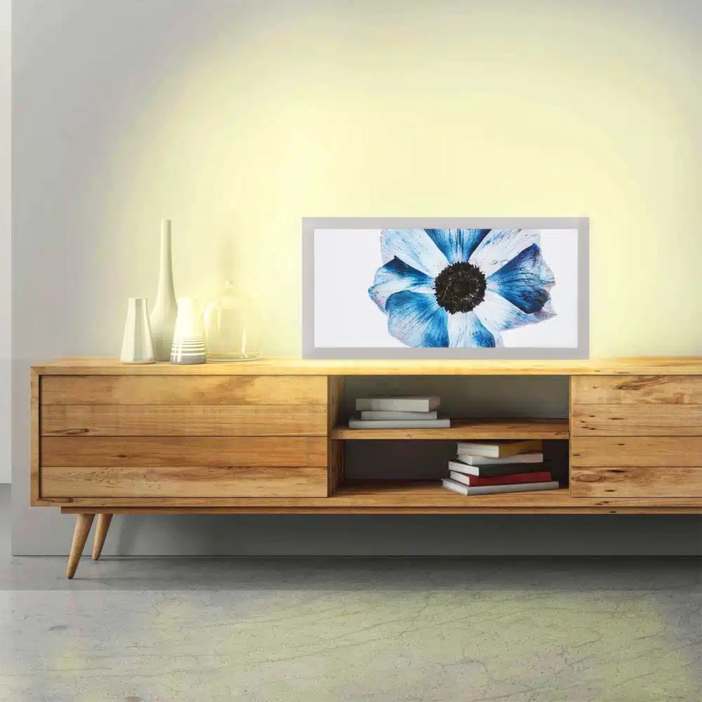 Lampe fleur allumée