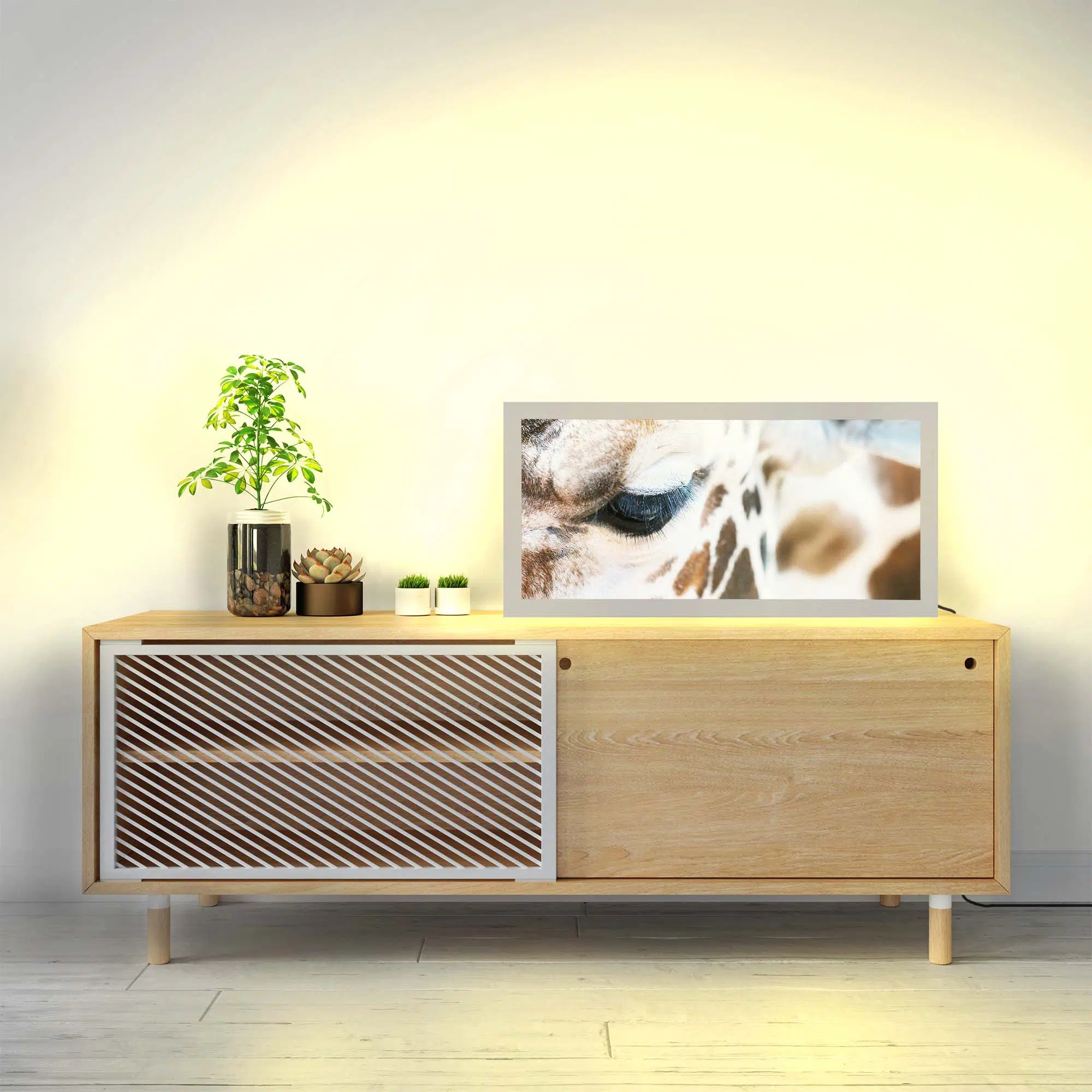 Lampe girafe allumée Lampe girafe allumée