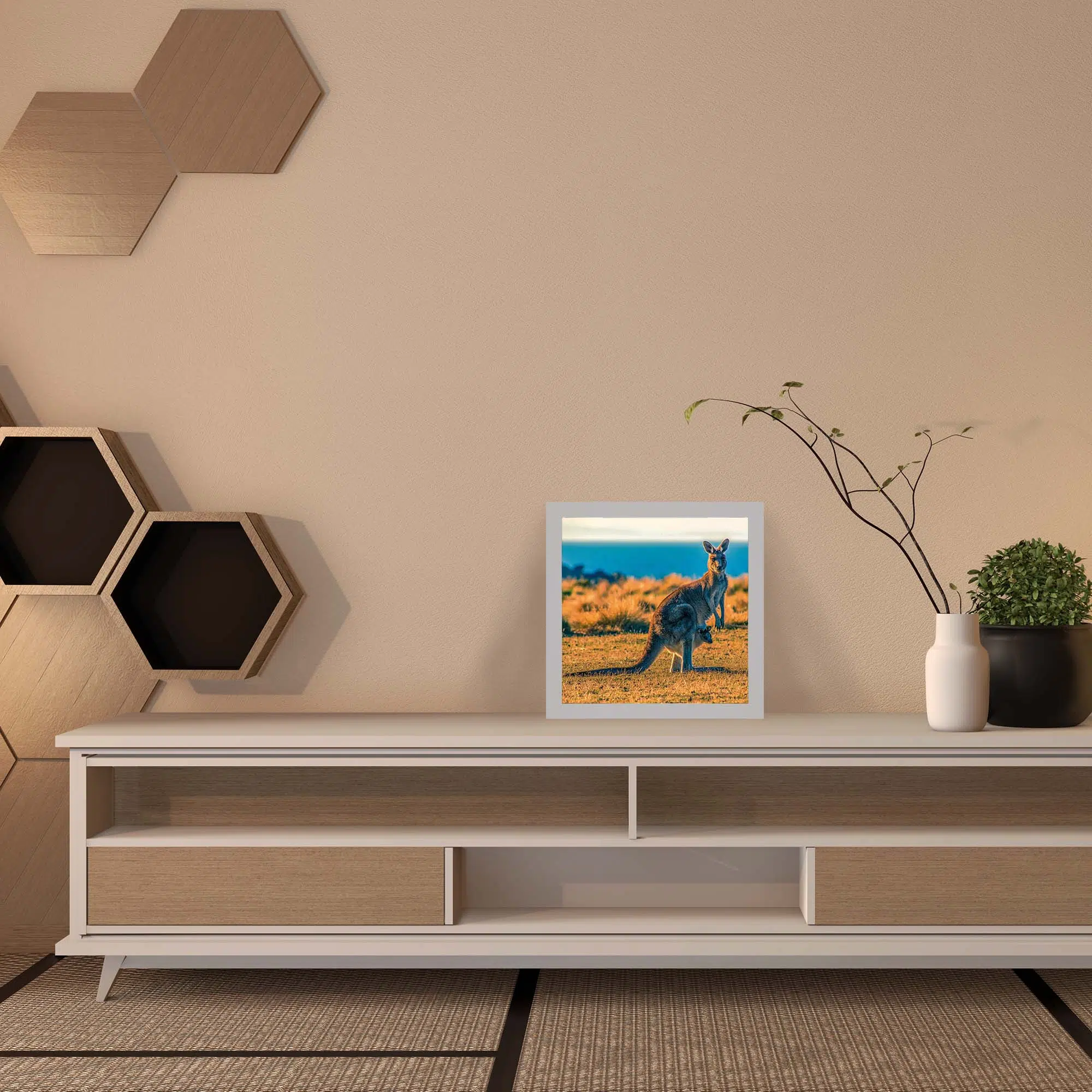 Lampe kangourou éteinte Lampe kangourou éteinte