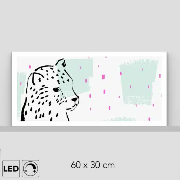 Lampe léopard horizontale