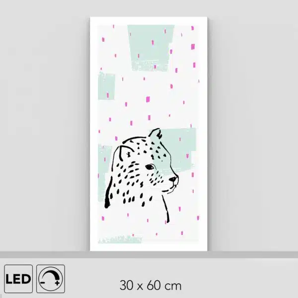 Lampe léopard verticale
