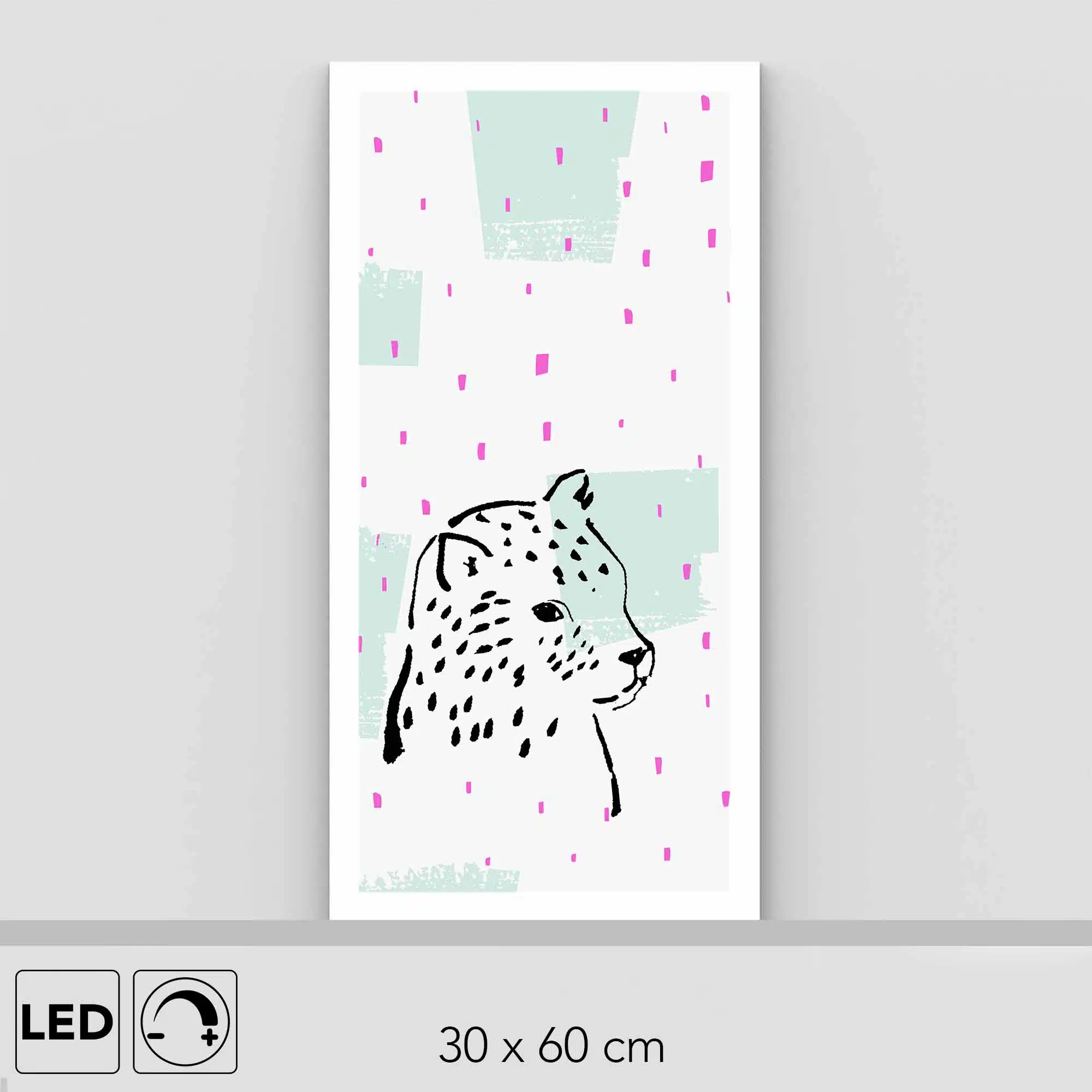 Lampe léopard verticale Lampe léopard verticale