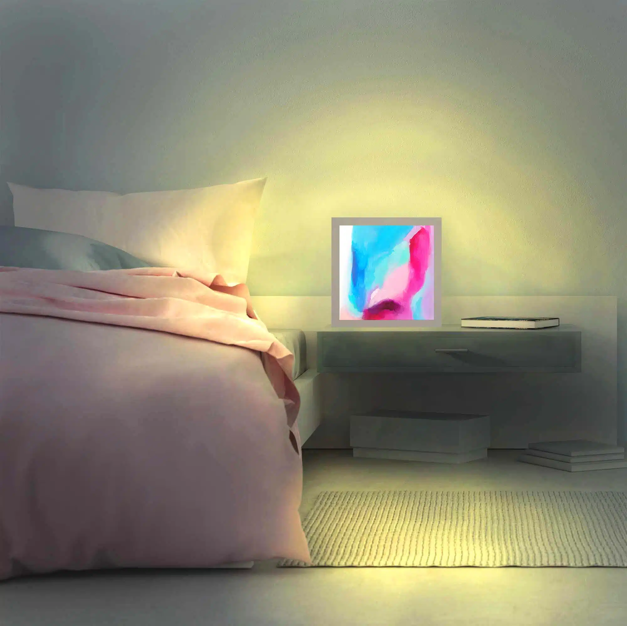 Lampe multicolore allumée Lampe multicolore allumée