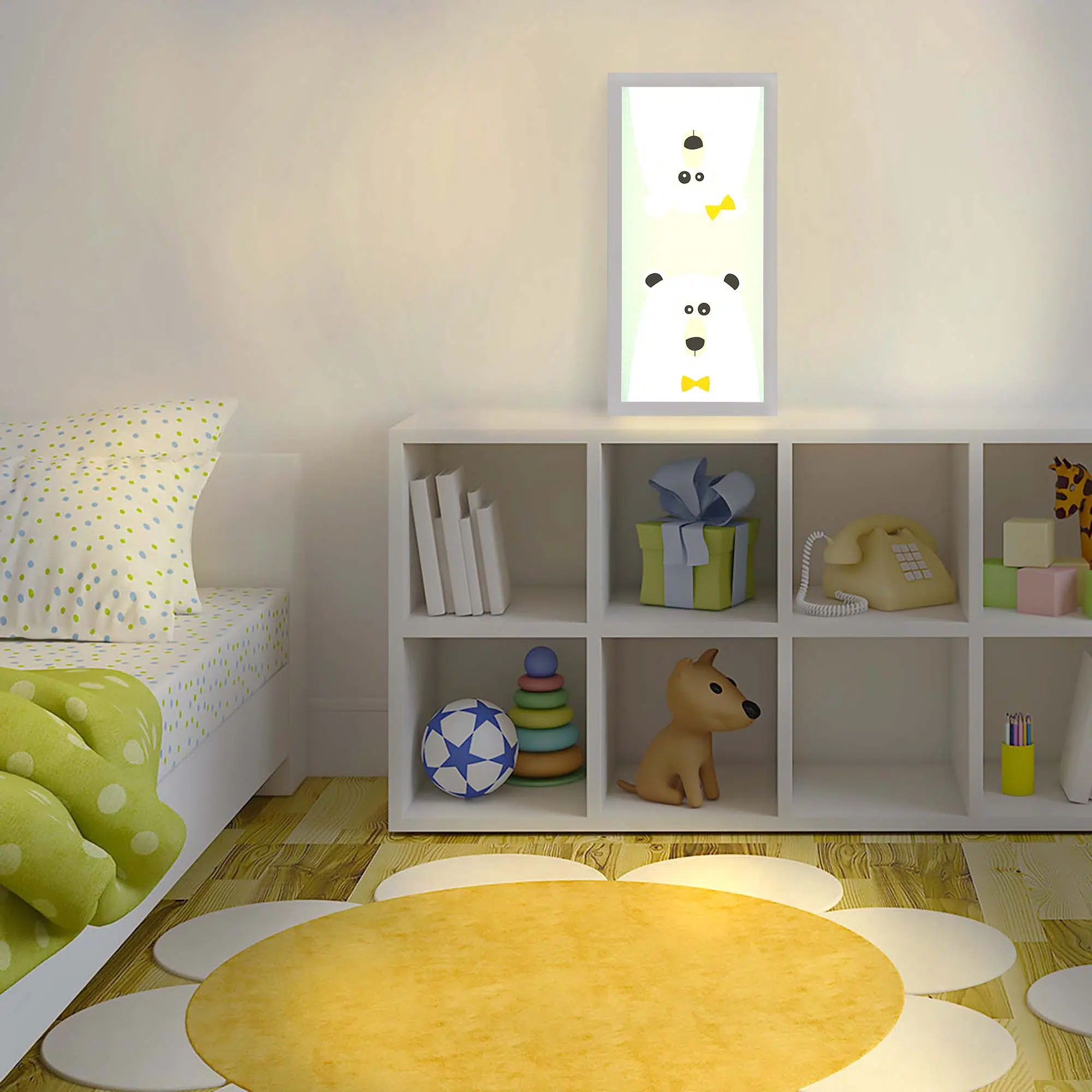 Lampe ours verticale allumée