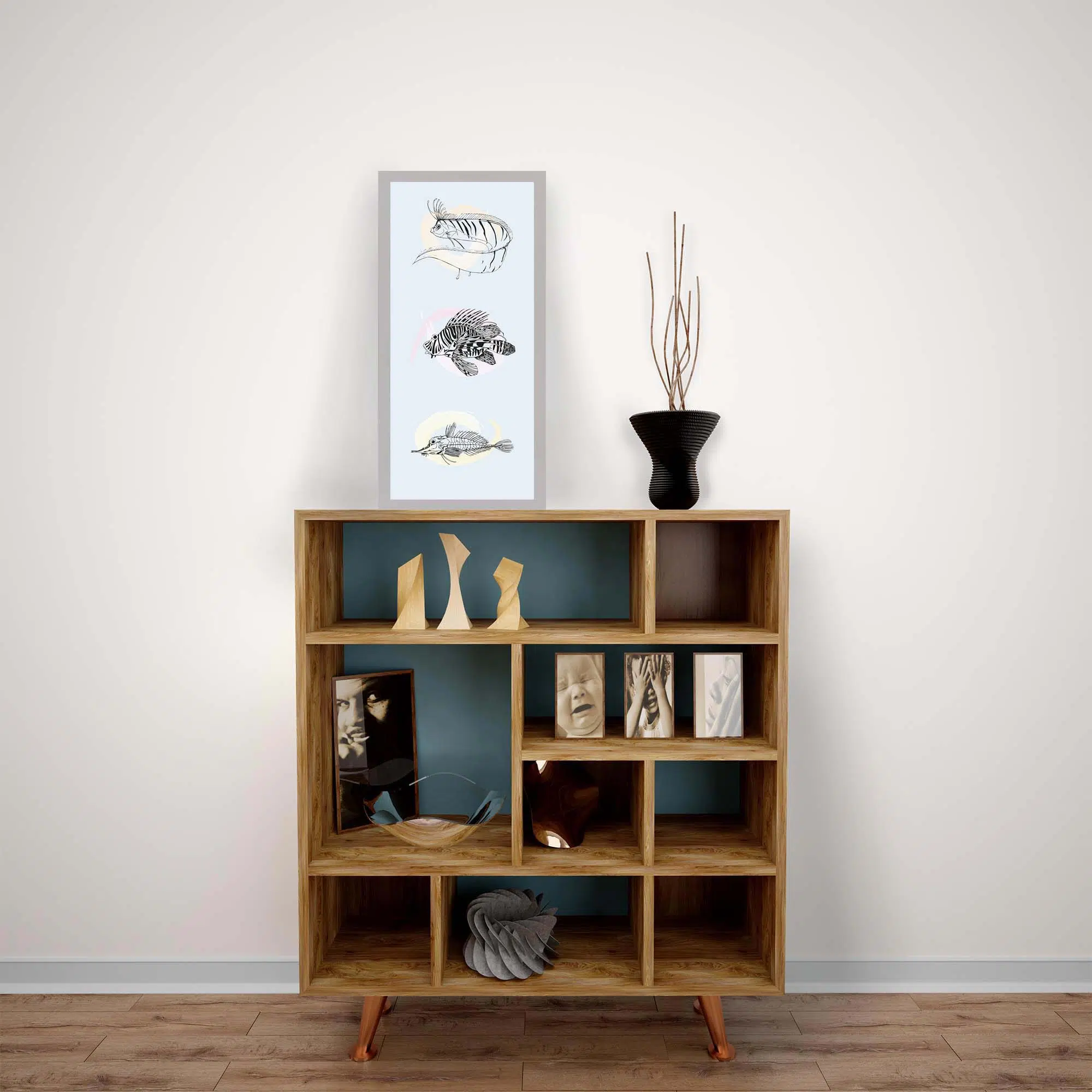 Lampe poissons éteinte Lampe poissons éteinte