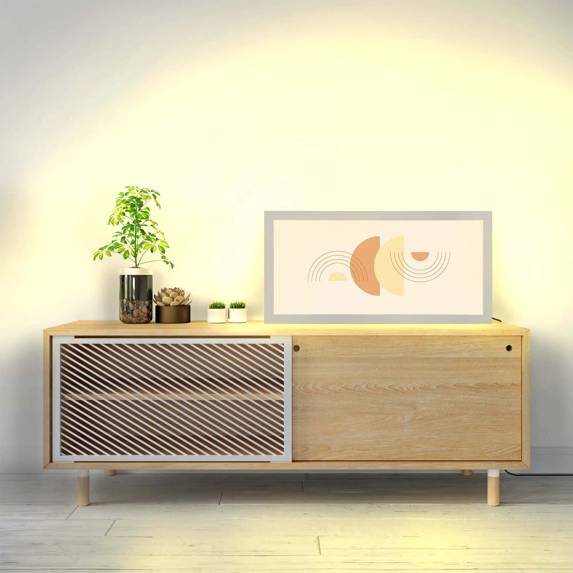 Lampe taupe horizontale allumée Lampe taupe horizontale allumée