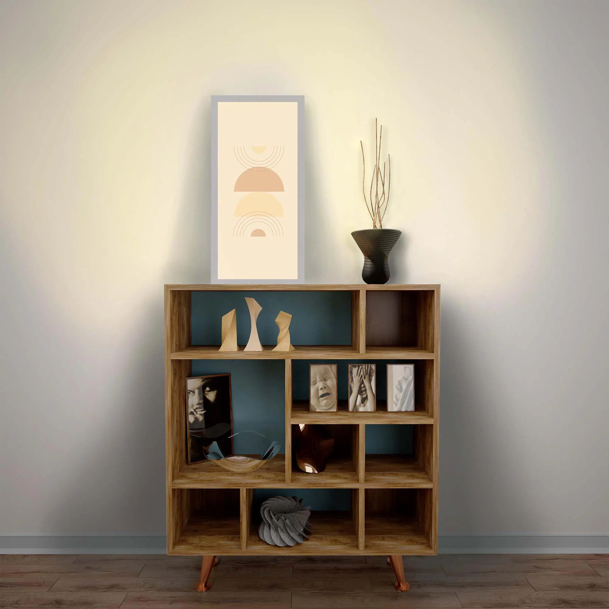 Lampe taupe verticale allumée Lampe taupe verticale allumée