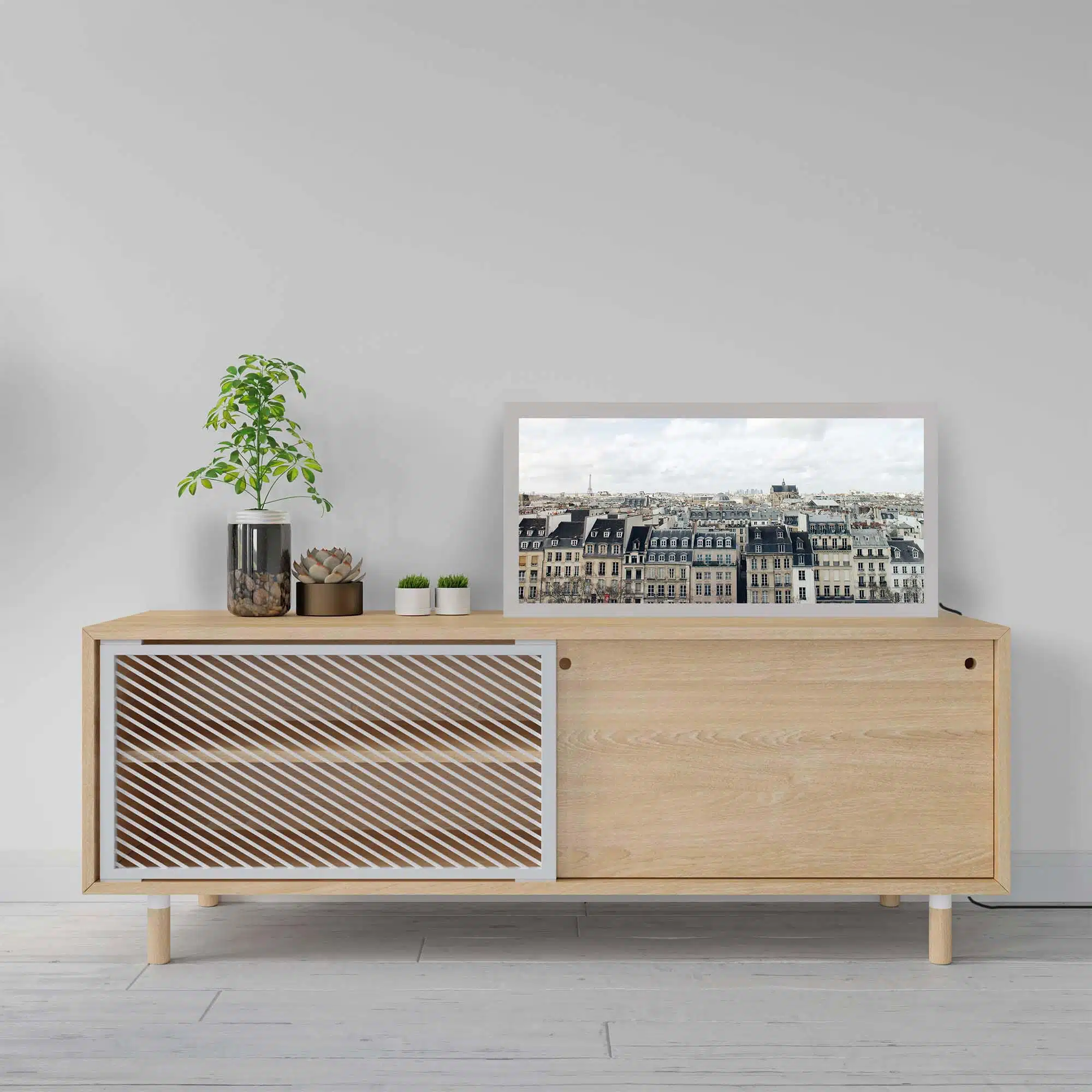 Lampe thème paris éteinte