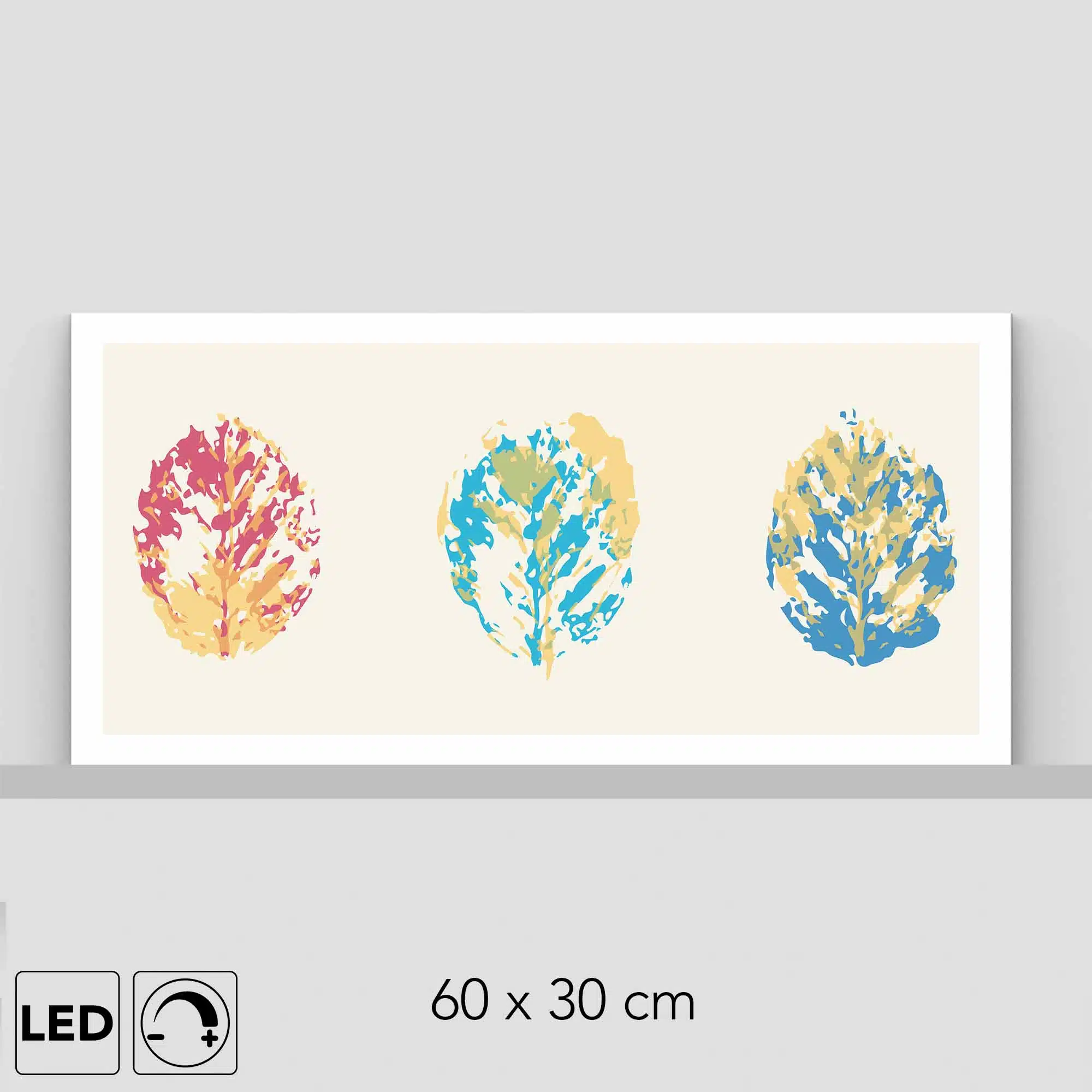 Lampe 3 feuilles colorées Lampe 3 feuilles colorées