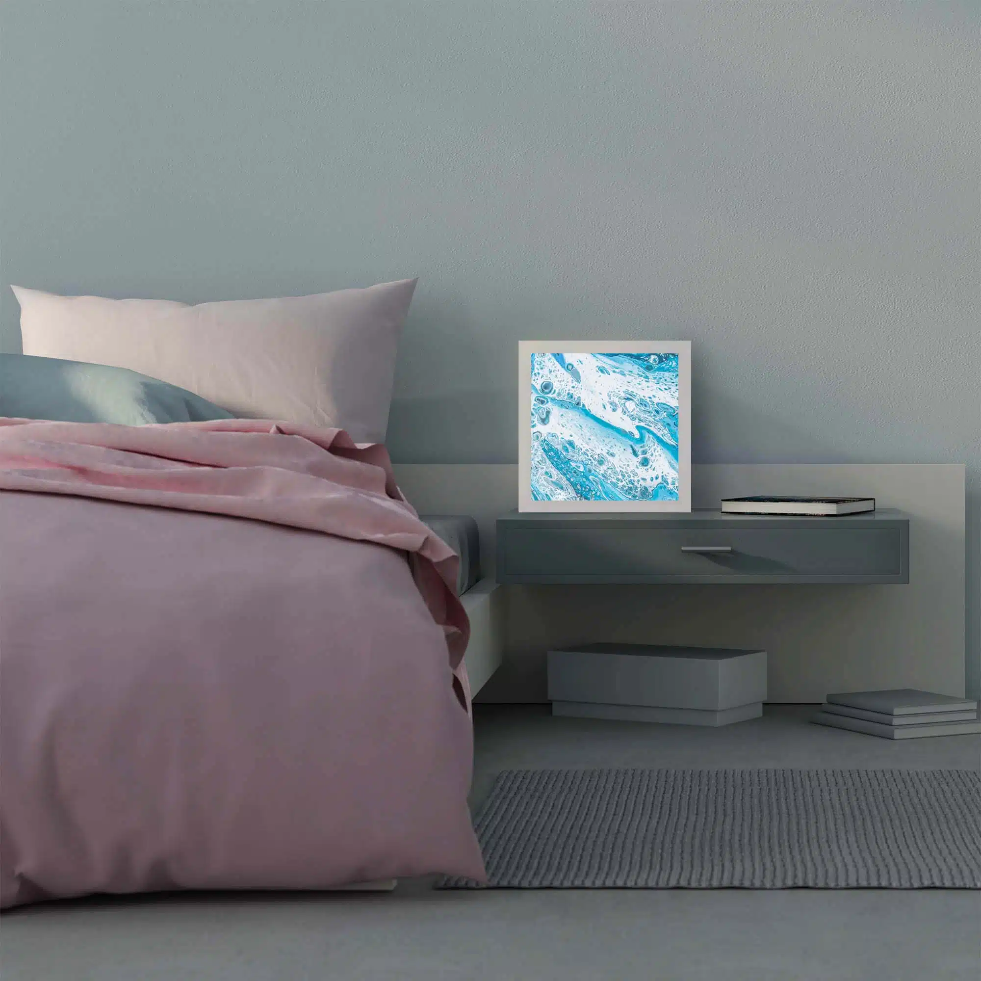 Lampe vagues bleues éteinte Lampe vagues bleues éteinte