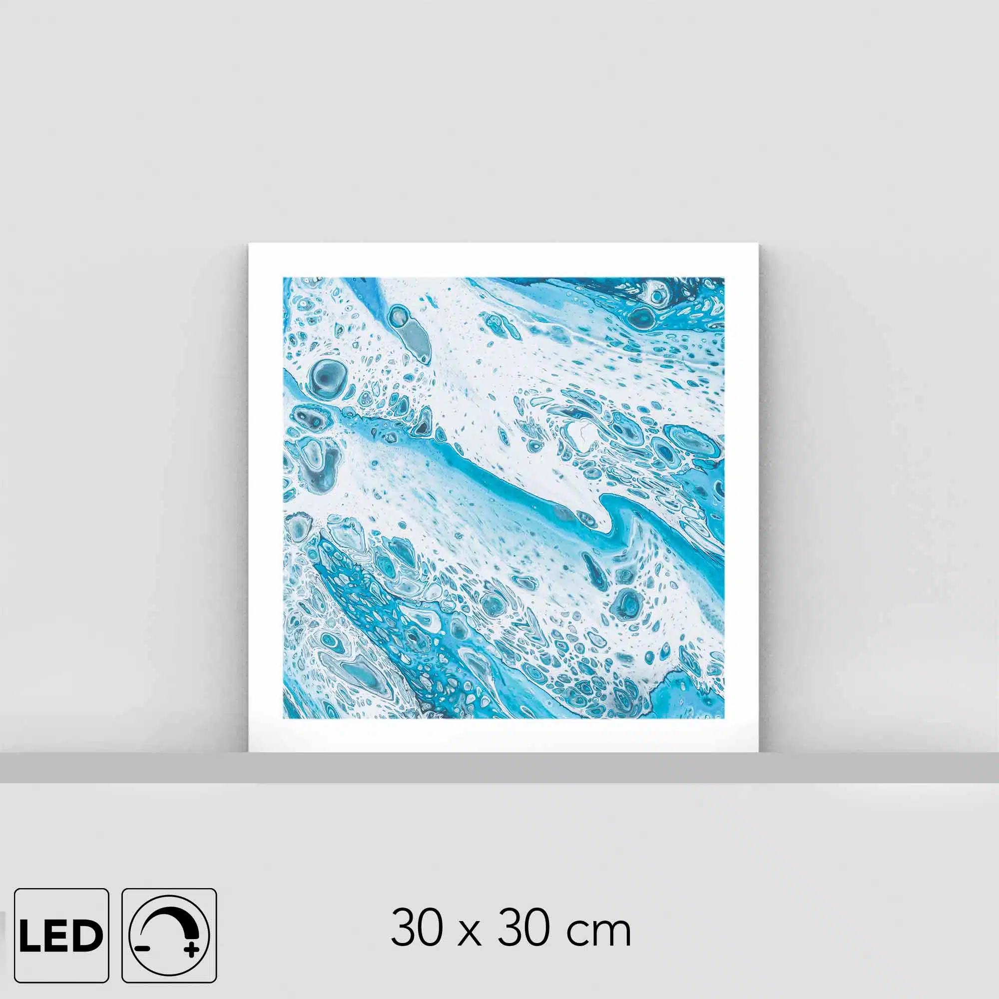 Lampe vagues bleues Lampe vagues bleues