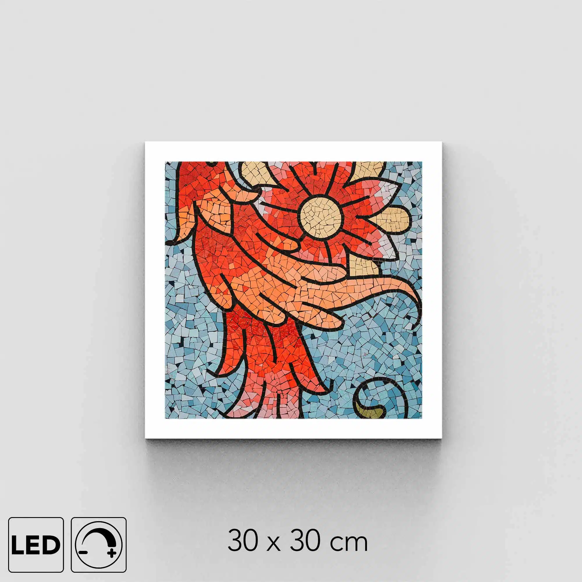 Plafonnier fleur rouge présentation Plafonnier fleur rouge présentation