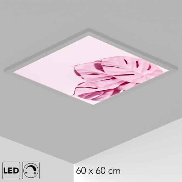 Plafonnier rose feuille