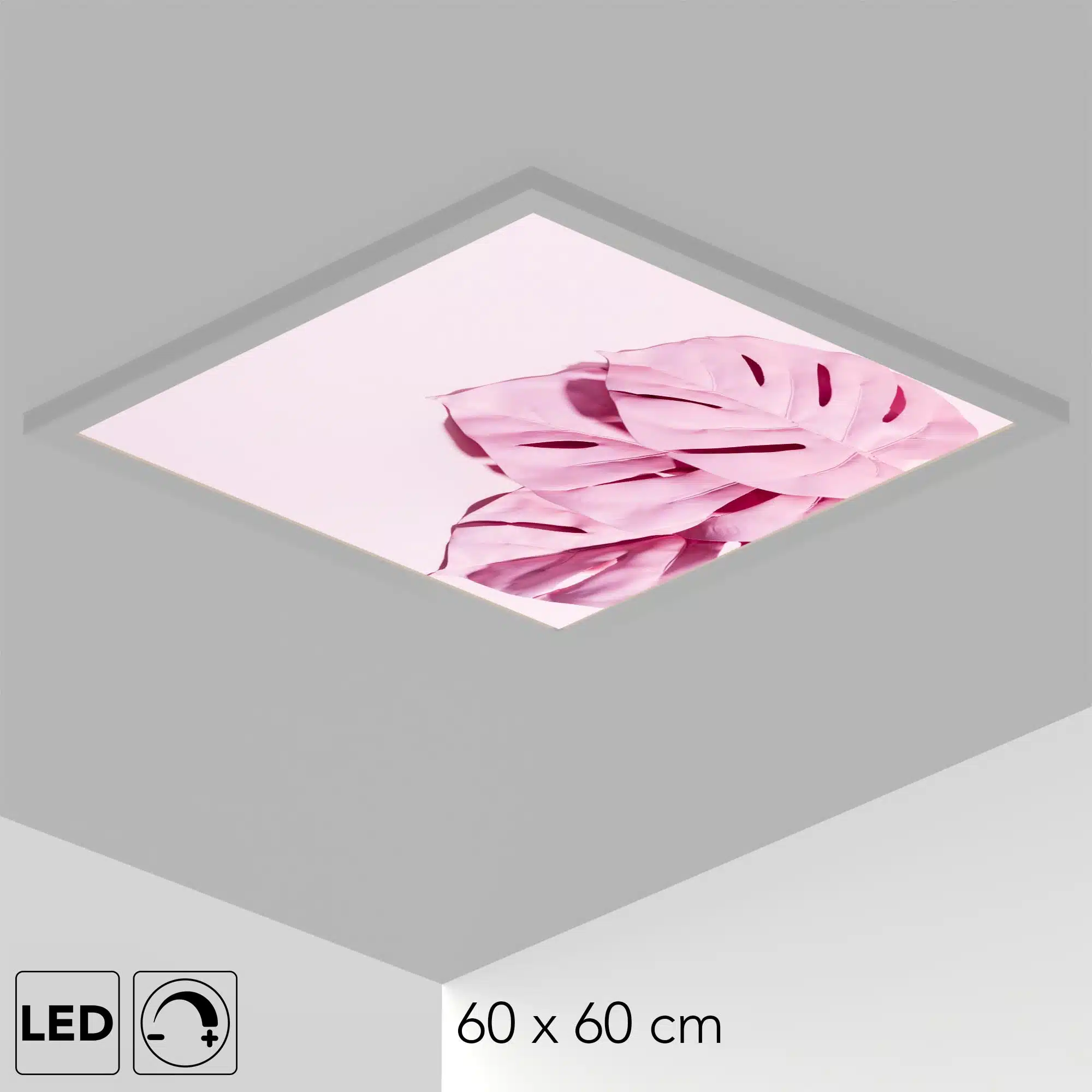 Plafonnier rose feuille