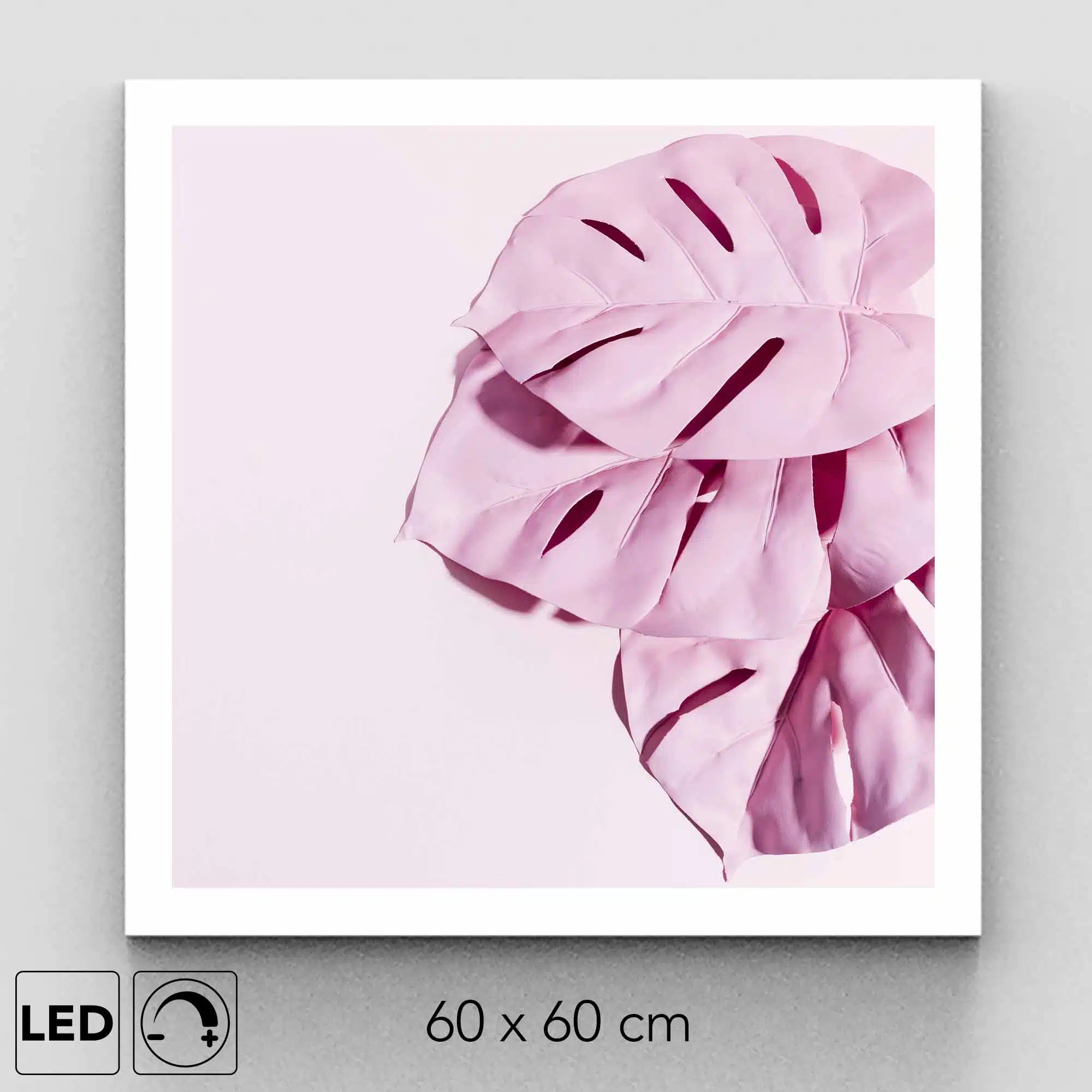 Plafonnier rose feuille présentation