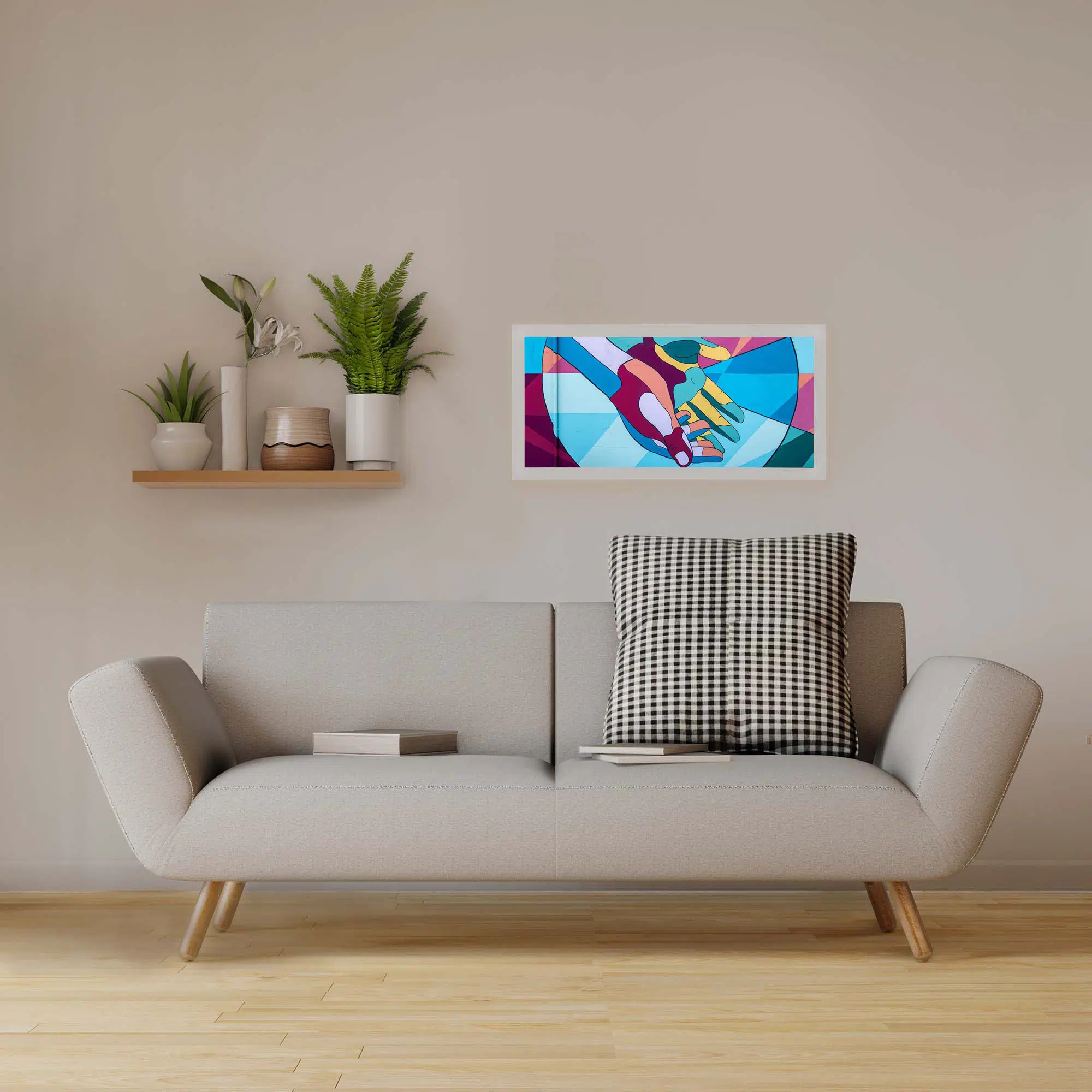Applique murale mains horizontale éteinte Applique murale mains horizontale éteinte