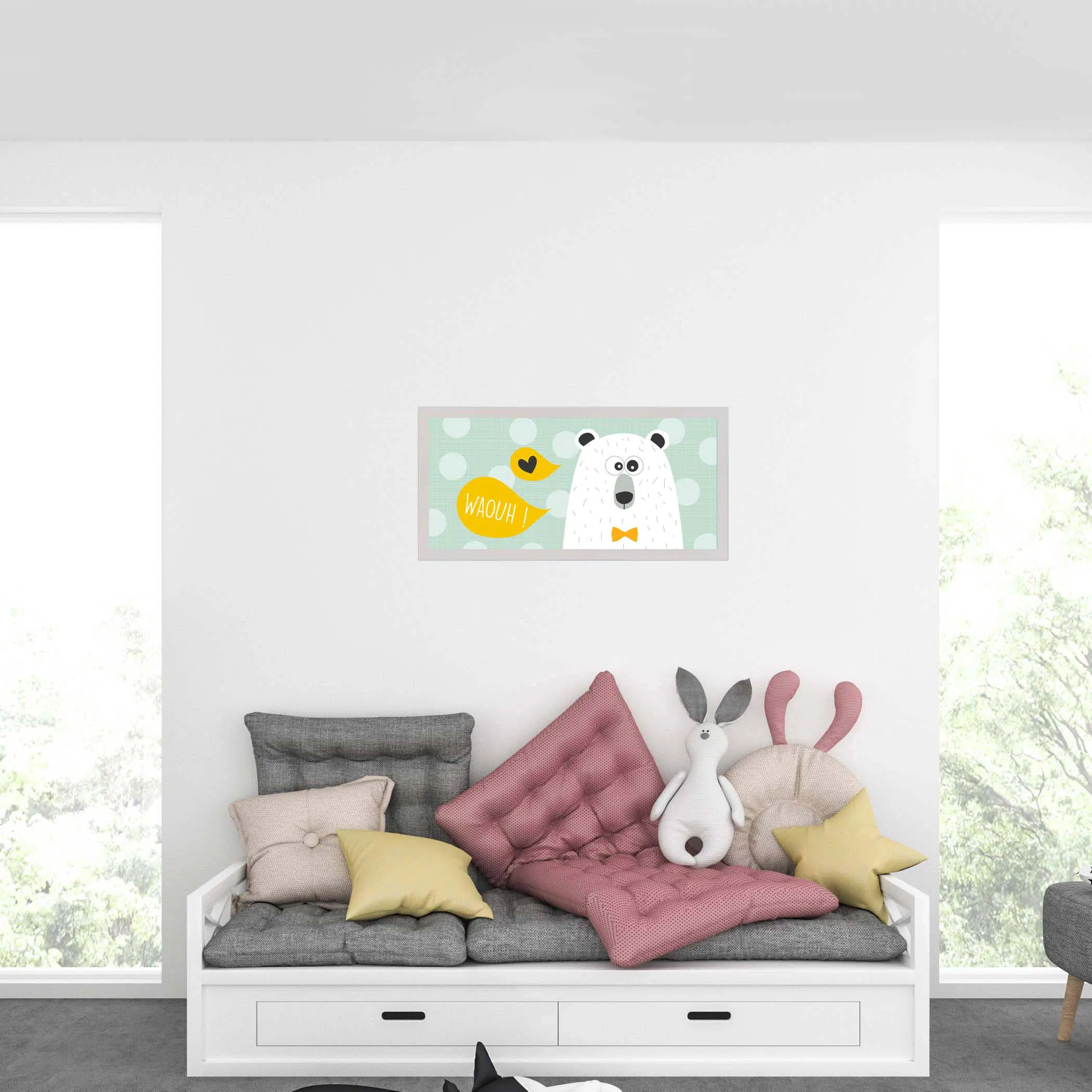Applique murale ours horizontale éteinte Applique murale ours horizontale éteinte