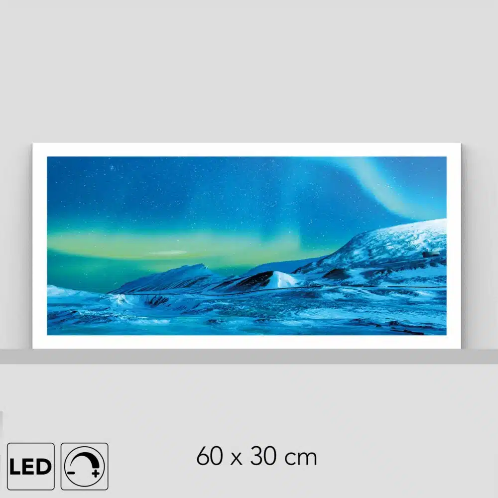 Lampe aurore boréale 60x30cm visuel Noel Bauza