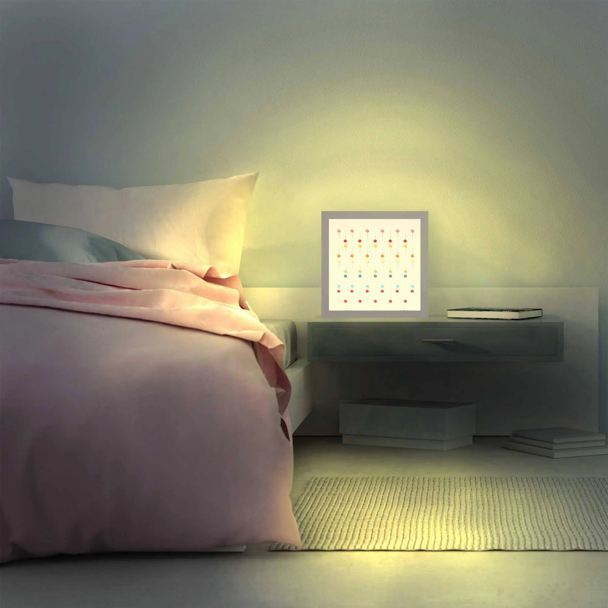 Lampe bonbon allumée Lampe bonbon allumée