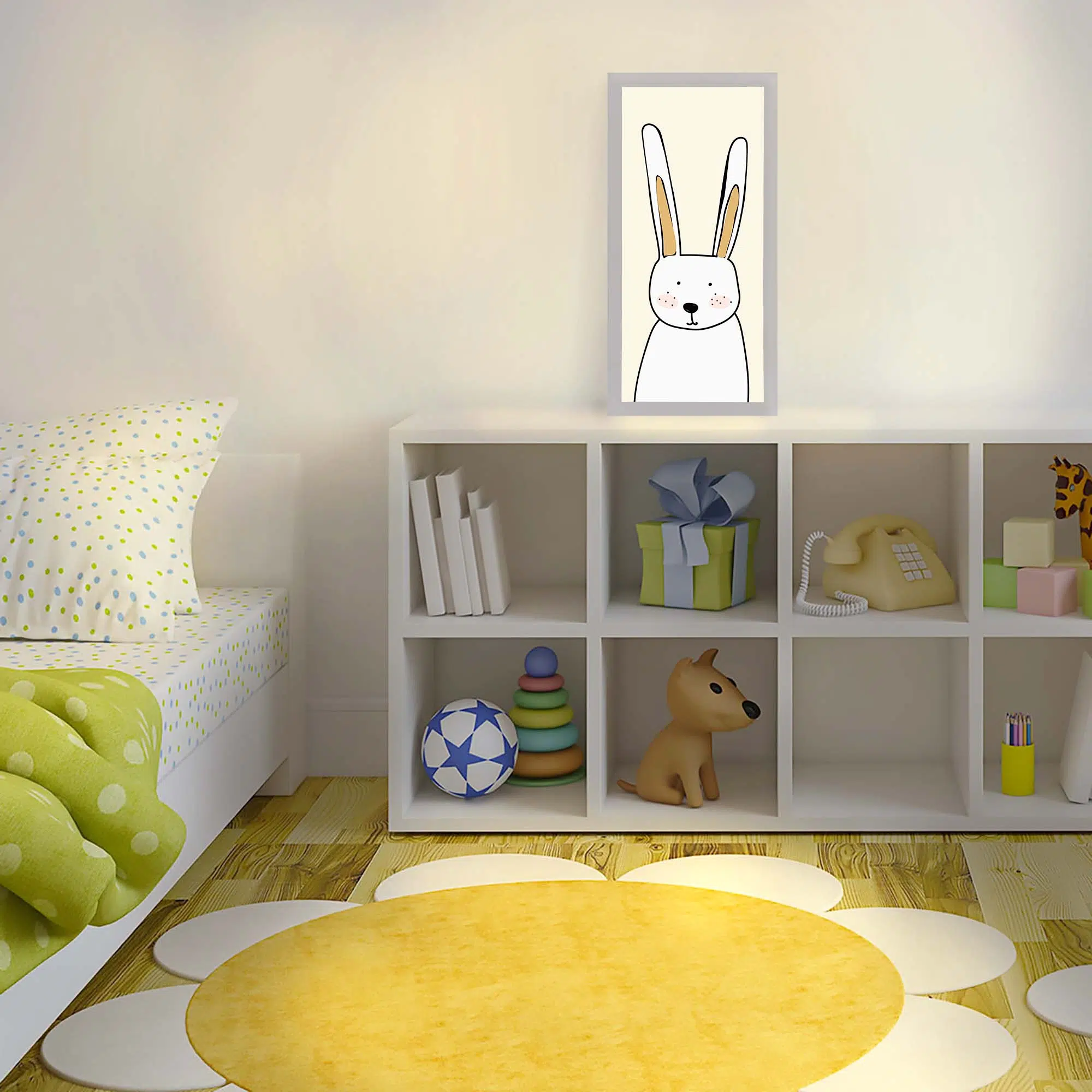 Lampe lapin allumée