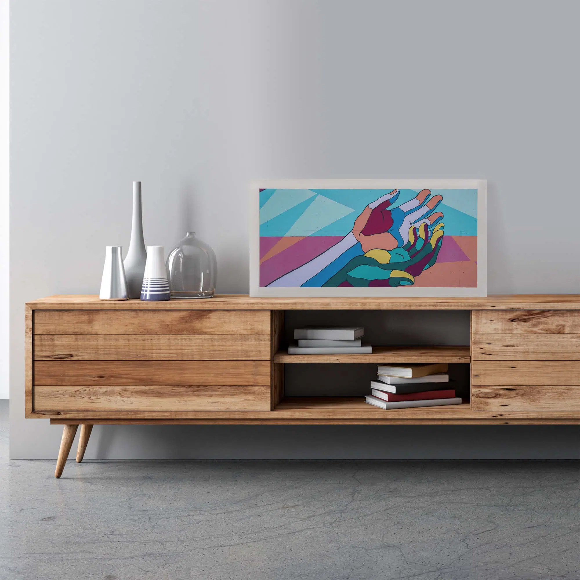 Lampe main horizontale éteinte