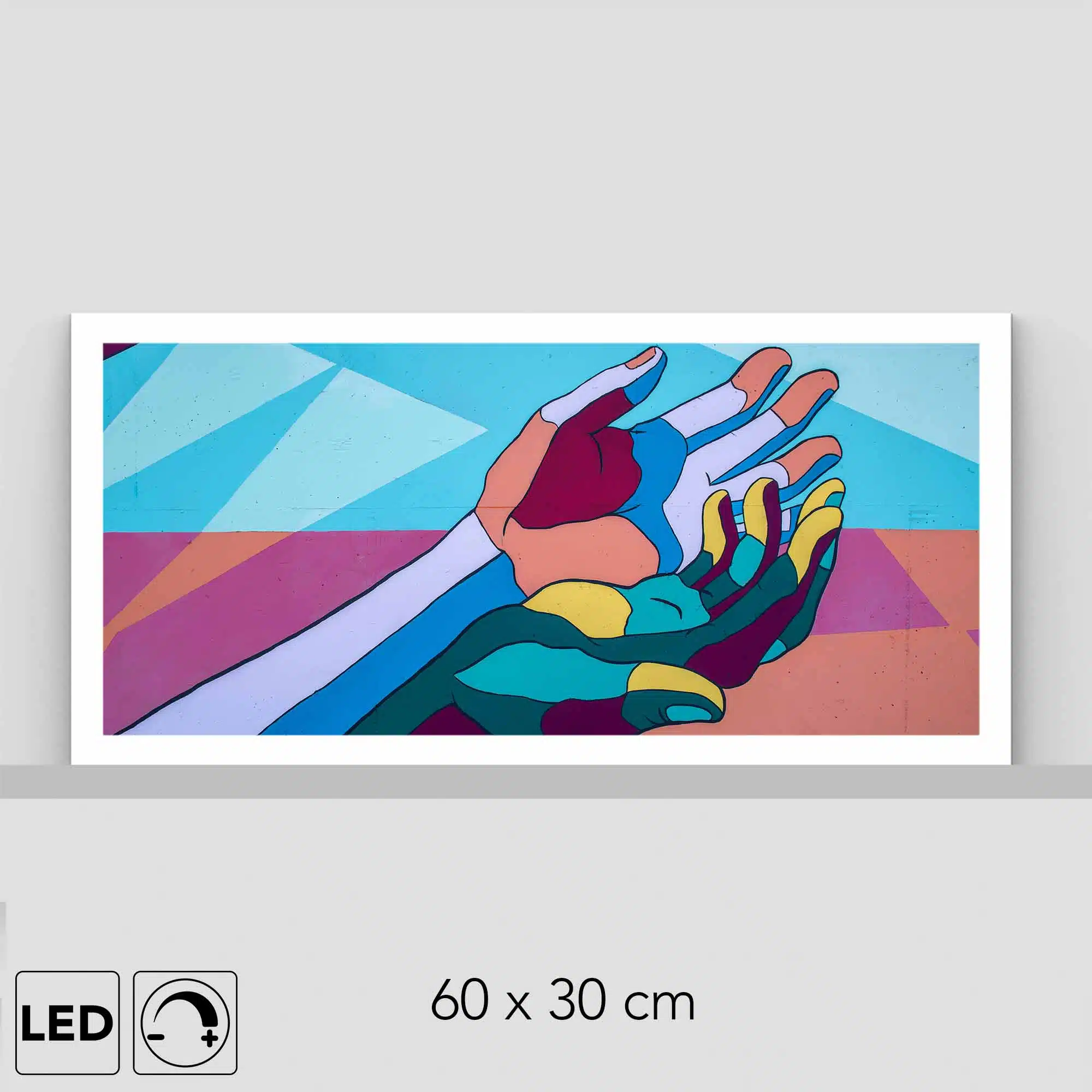 Lampe main horizontale