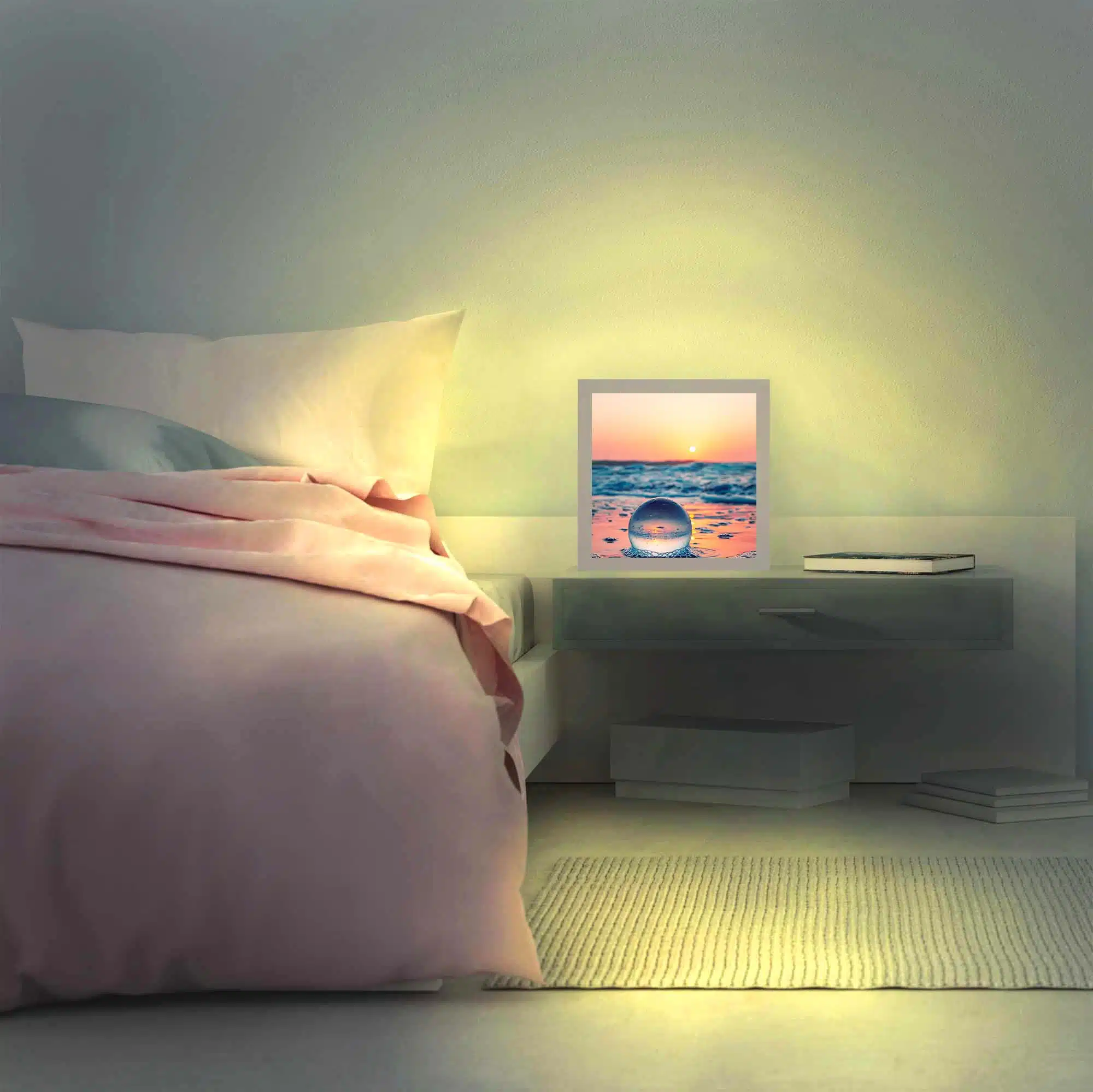 Lampe sphère allumée Lampe sphère allumée