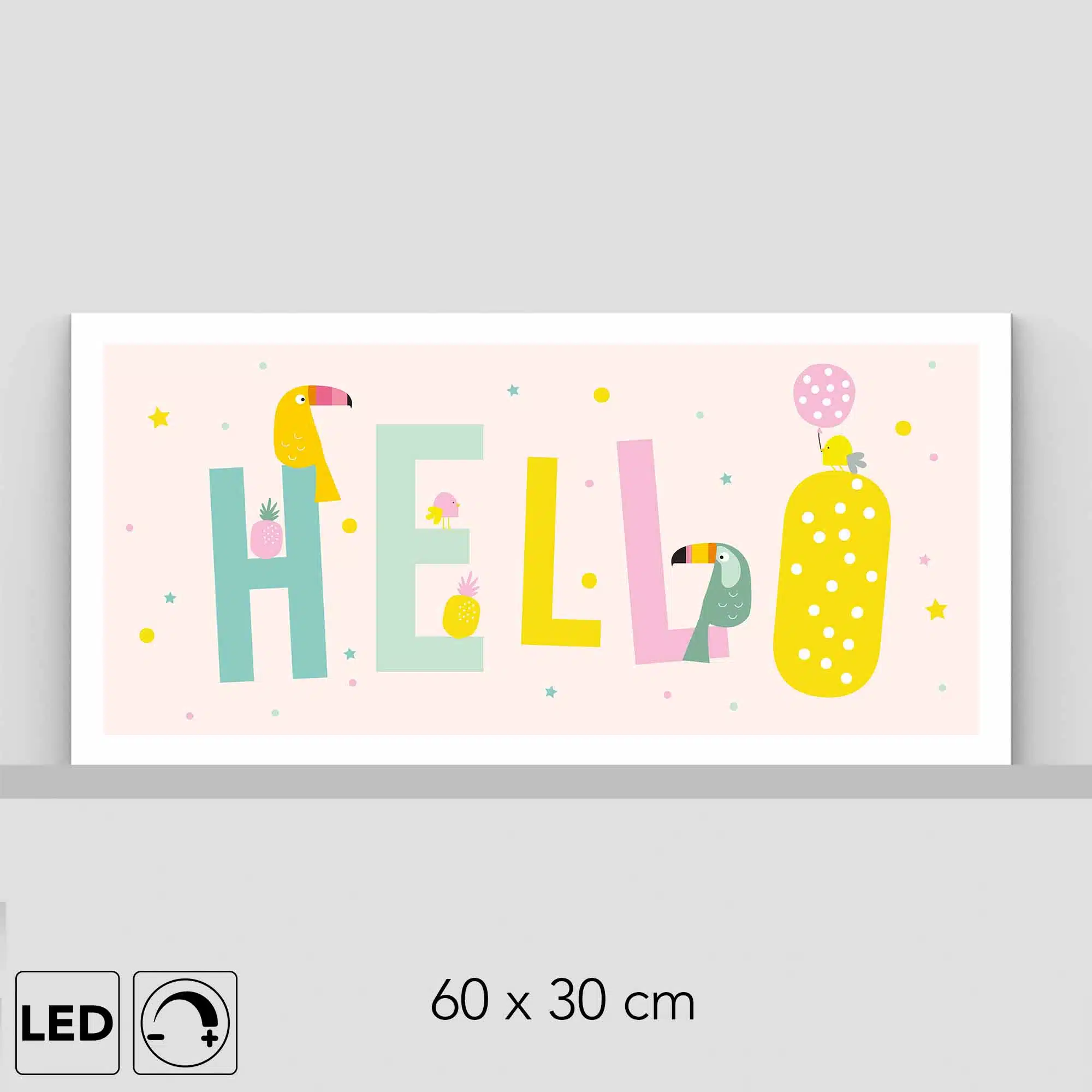 Lampe toucan rose horizontale Lampe toucan rose horizontale
