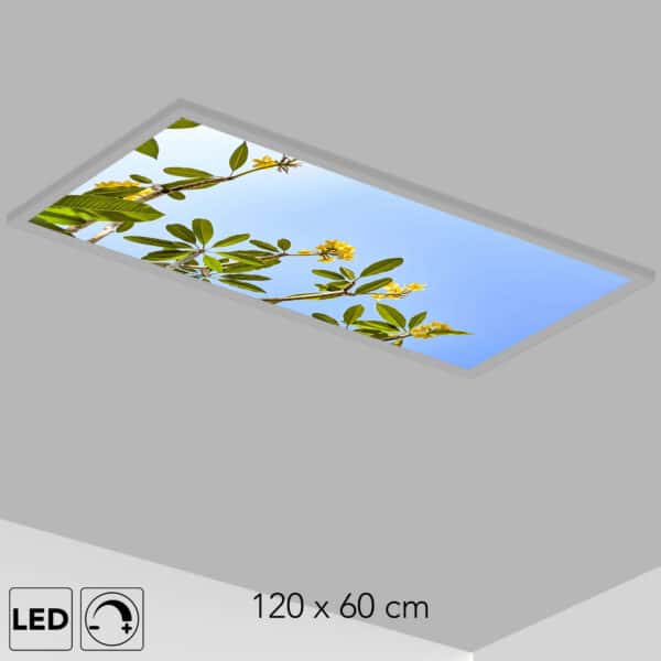 Plafonnier fleurs jaunes