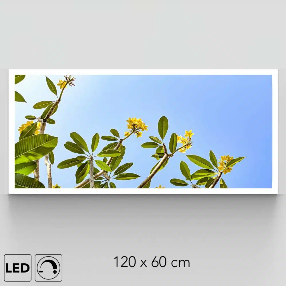 Plafonnier fleurs jaunes présentation